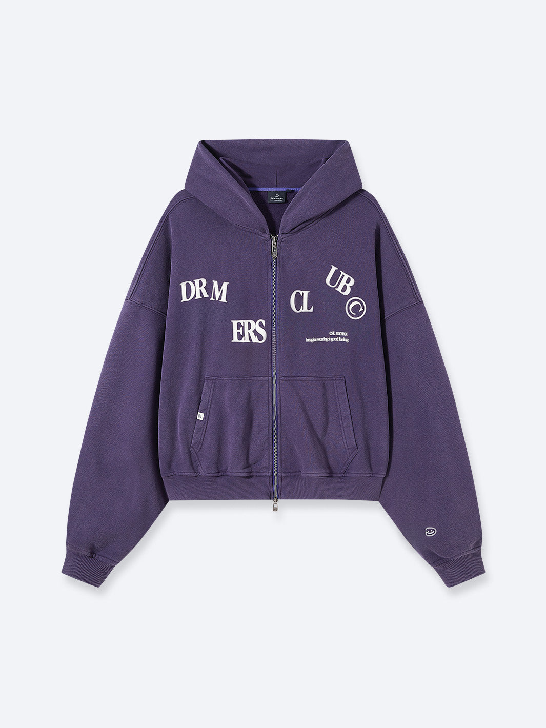 FALLING LETTERS ZIP UP - PURPLE DUSK-Fineriform