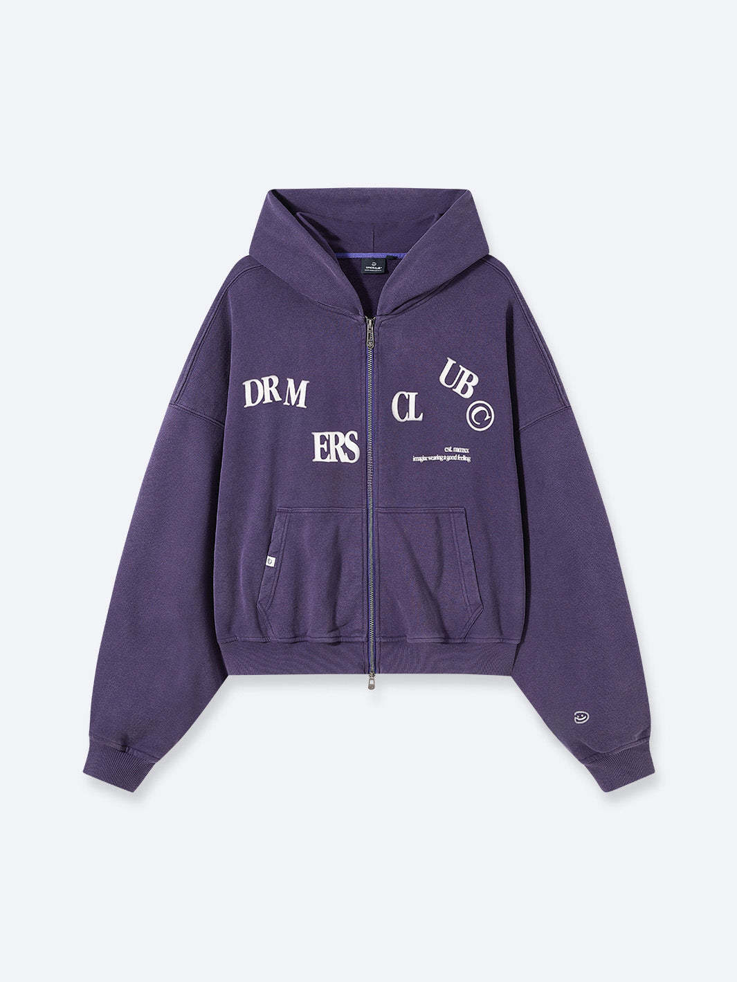 FALLING LETTERS ZIP UP - PURPLE DUSK-Fineriform
