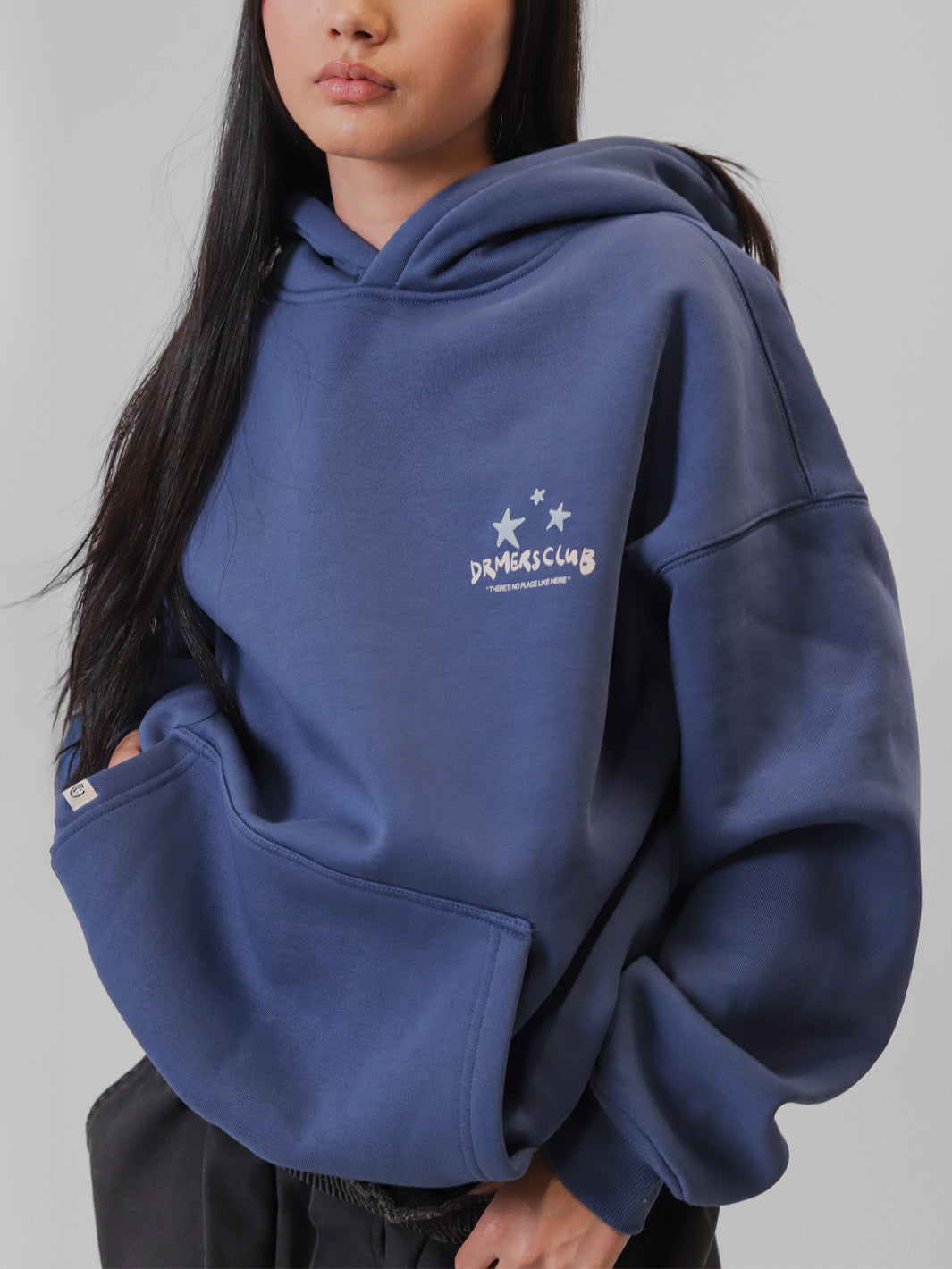 NO PLACE LIKE HERE HOODIE - NAVY BLUE-Fineriform