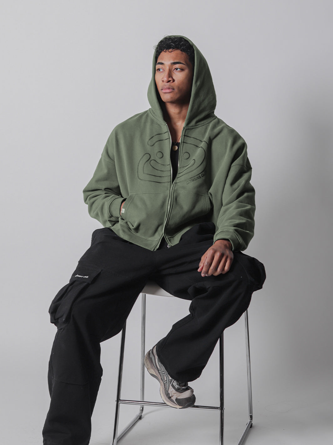 SMILEY BOXY DOUBLE ZIP - MATCHA-Fineriform