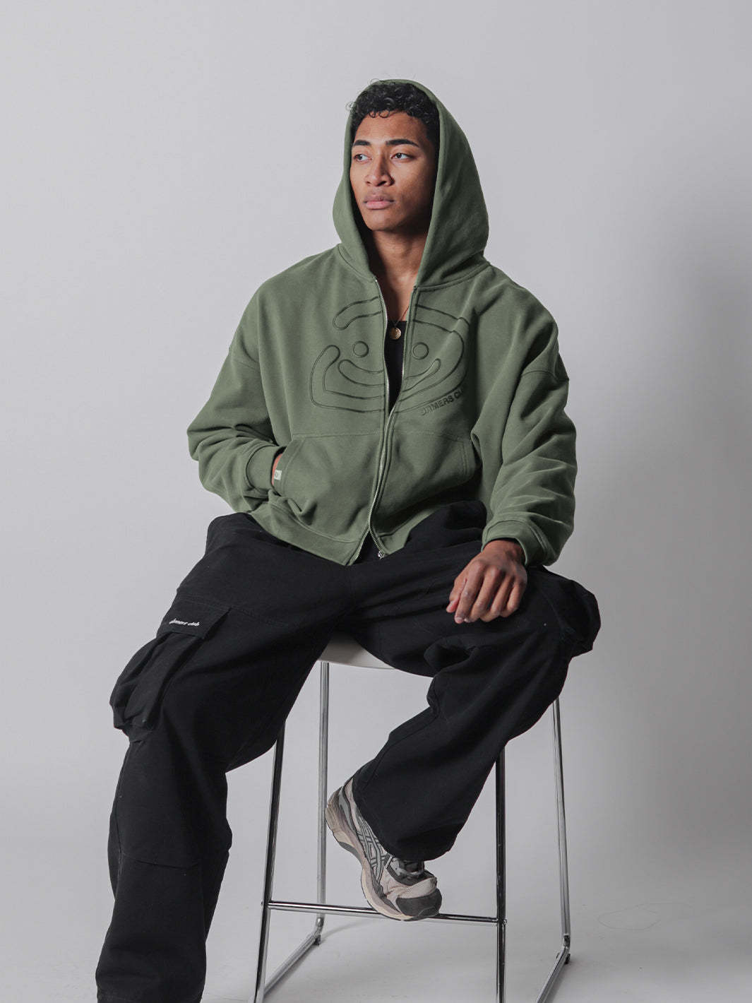 SMILEY BOXY DOUBLE ZIP - MATCHA-Fineriform