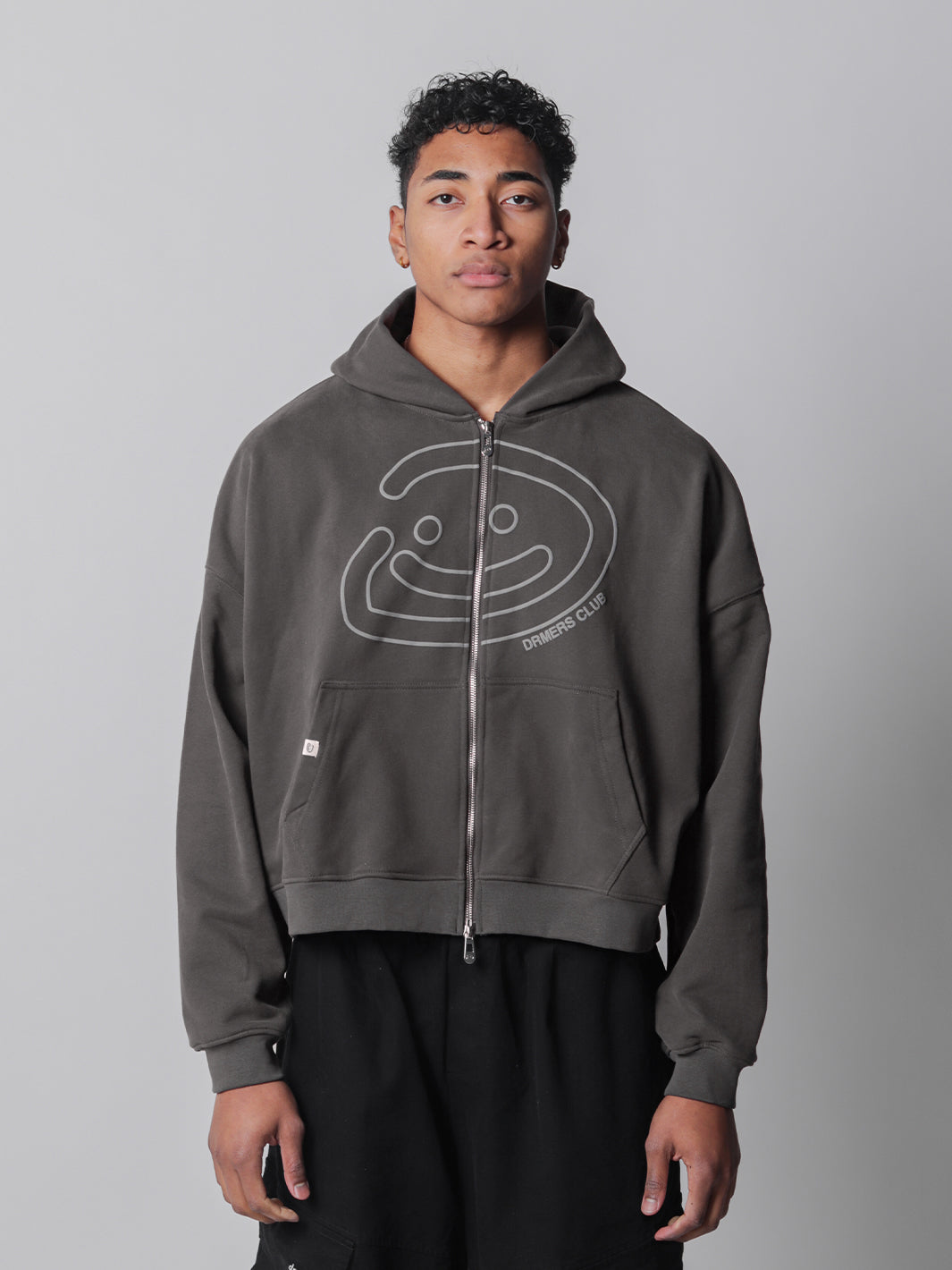 SMILEY BOXY DOUBLE ZIP - SMOKE-Fineriform