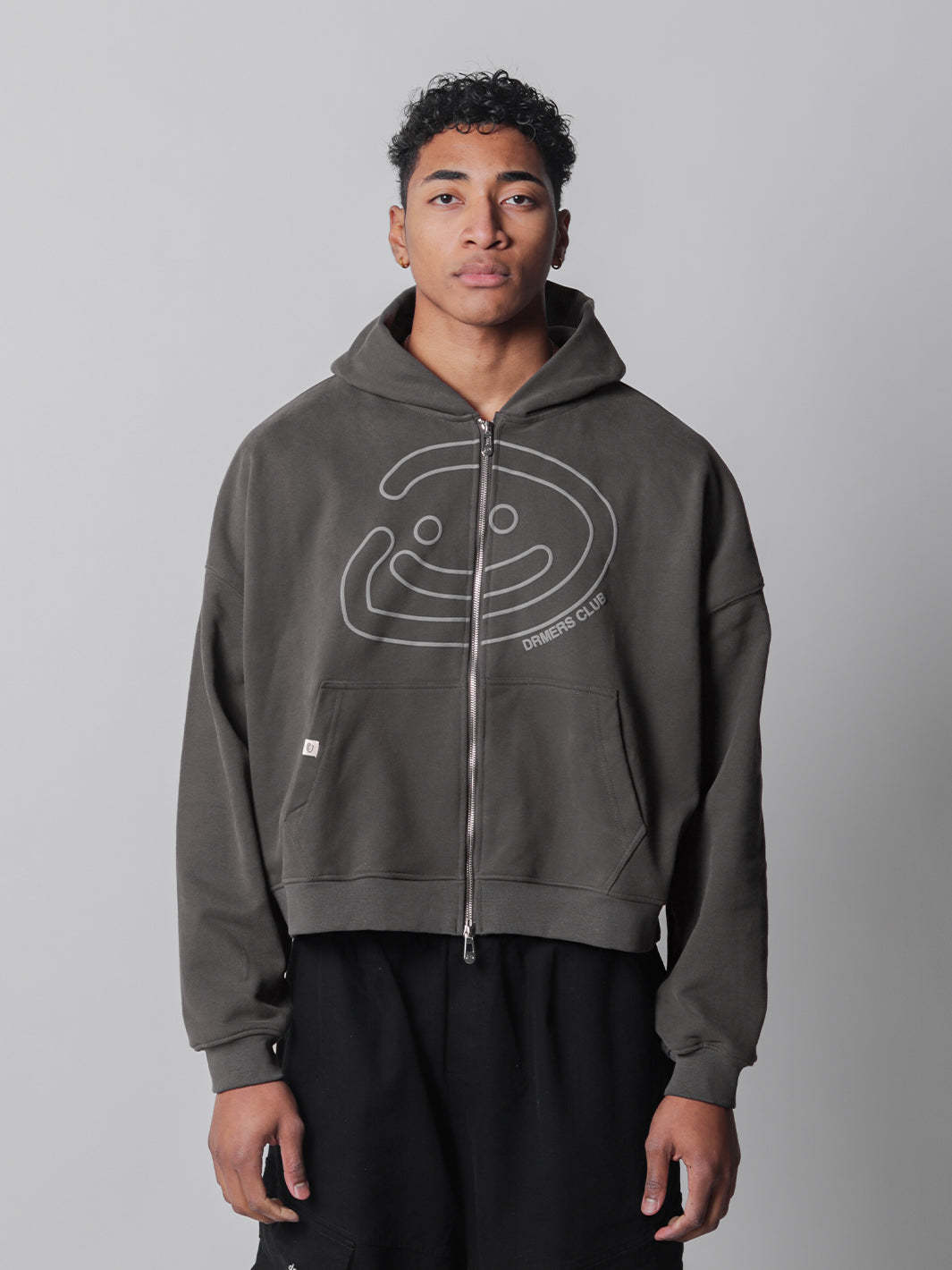 SMILEY BOXY DOUBLE ZIP - SMOKE-Fineriform