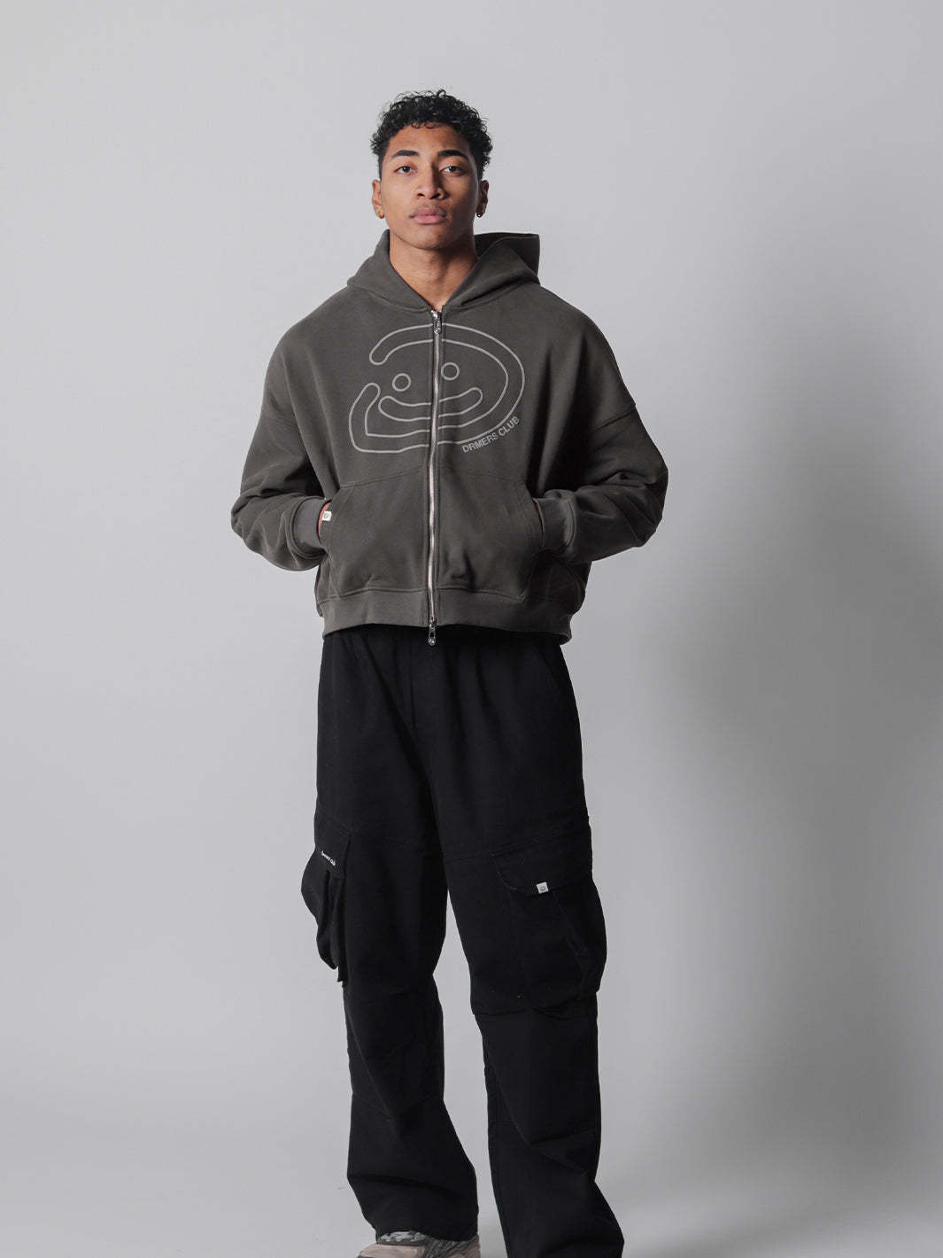 SMILEY BOXY DOUBLE ZIP - SMOKE-Fineriform