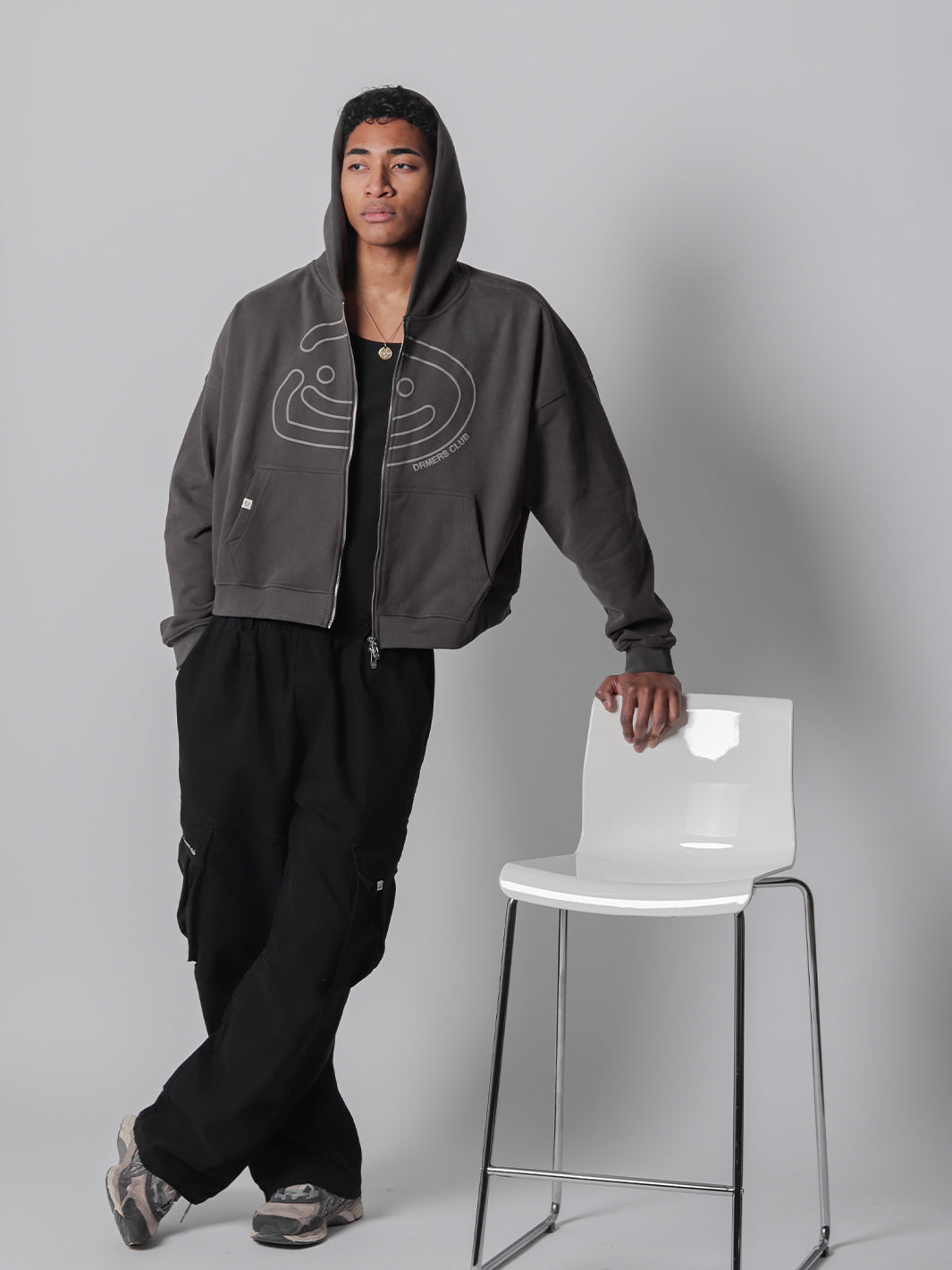 SMILEY BOXY DOUBLE ZIP - SMOKE-Fineriform