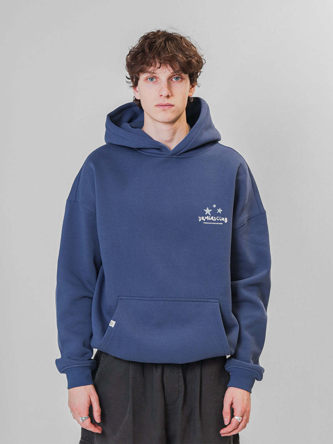 NO PLACE LIKE HERE HOODIE - NAVY BLUE-Fineriform