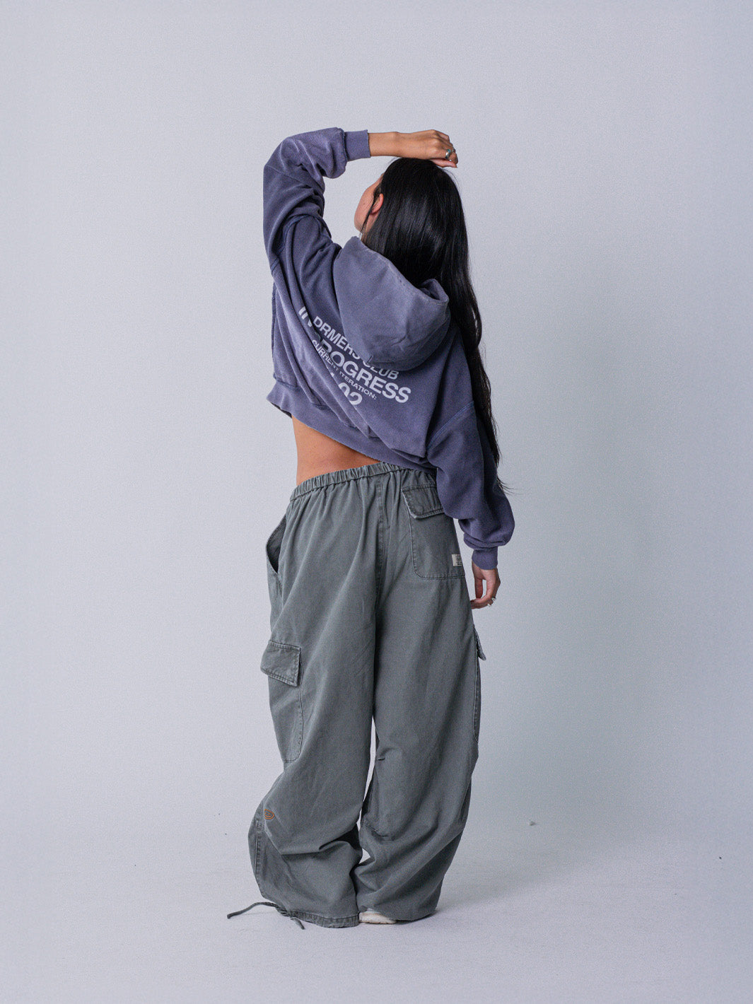 IN PROGRESS REVERSIBLE HOODIE - BLUE LAVENDER-Fineriform