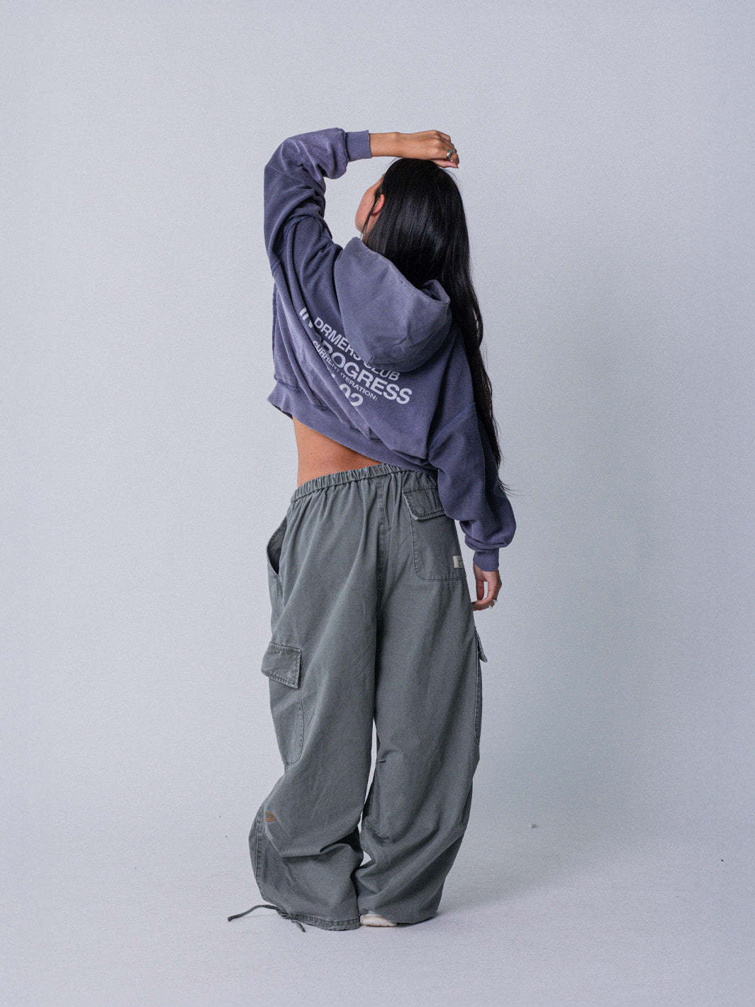 IN PROGRESS REVERSIBLE HOODIE - BLUE LAVENDER-Fineriform