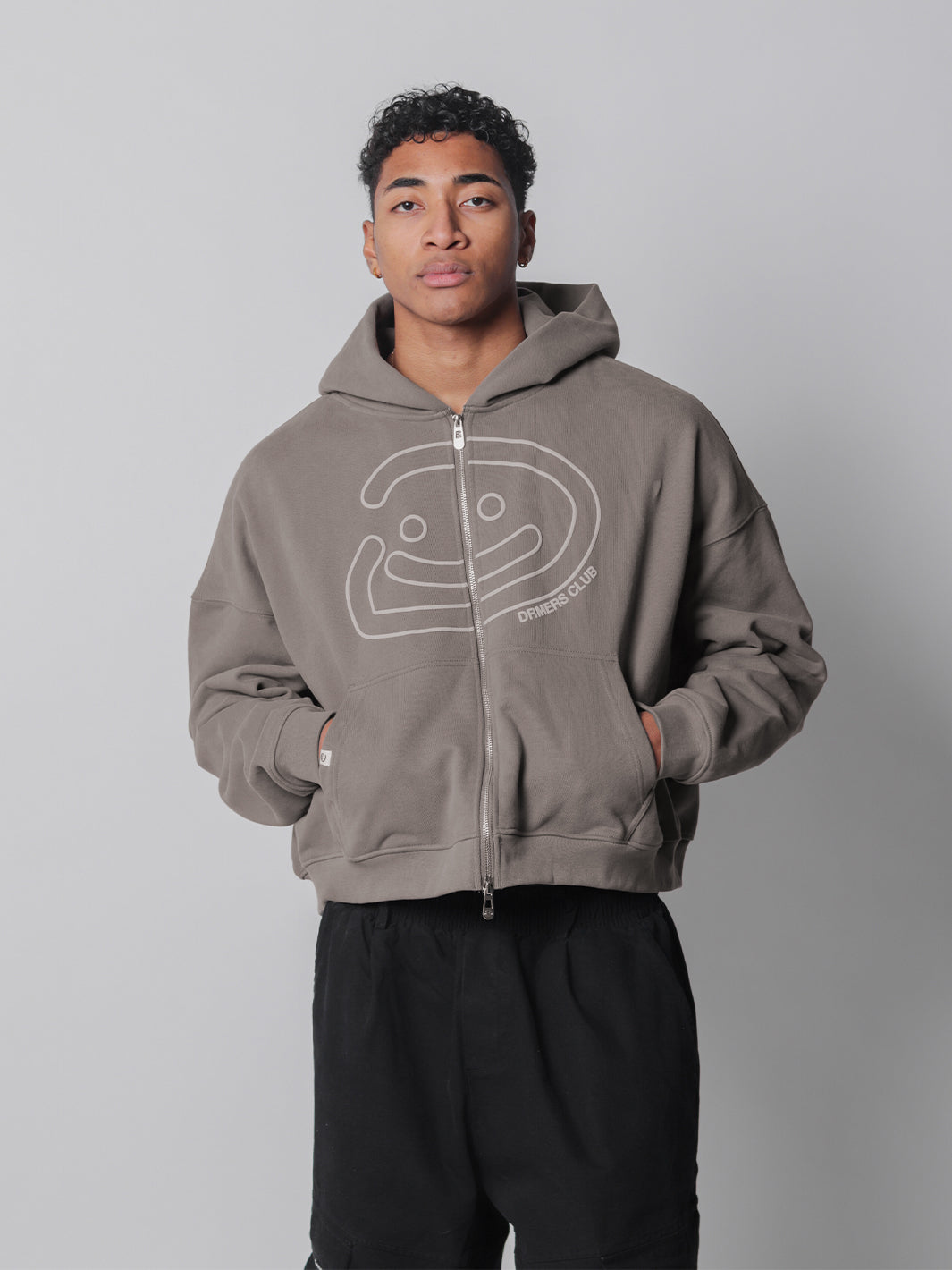 SMILEY BOXY DOUBLE ZIP - LATTE-Fineriform