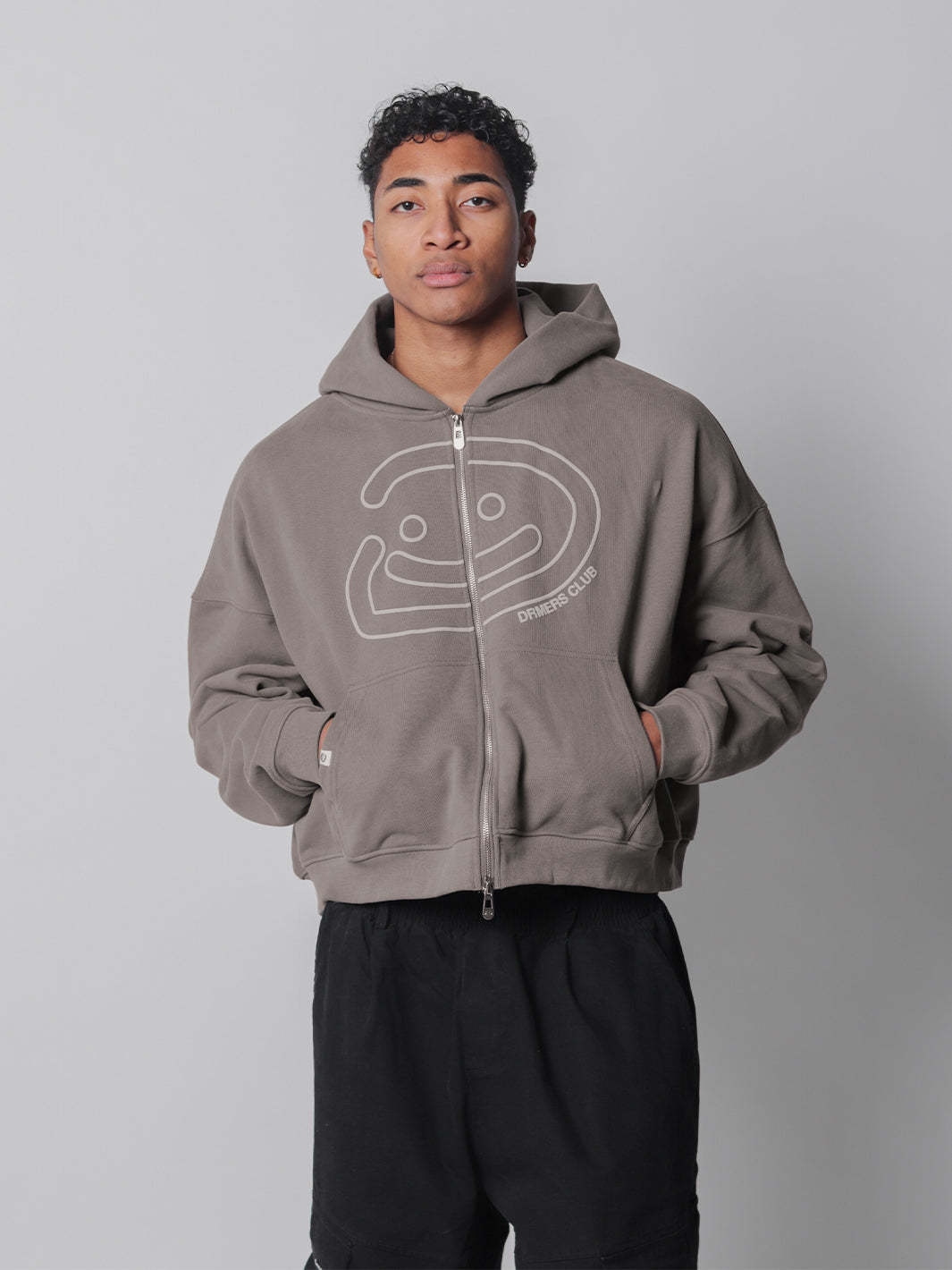 SMILEY BOXY DOUBLE ZIP - LATTE-Fineriform