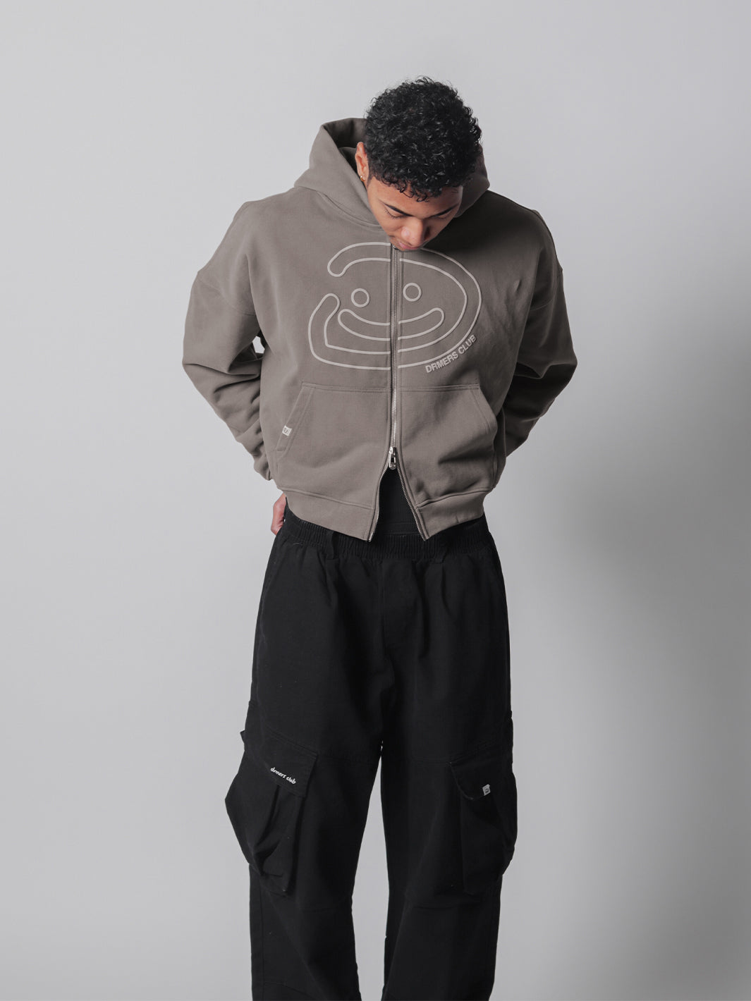 SMILEY BOXY DOUBLE ZIP - LATTE-Fineriform