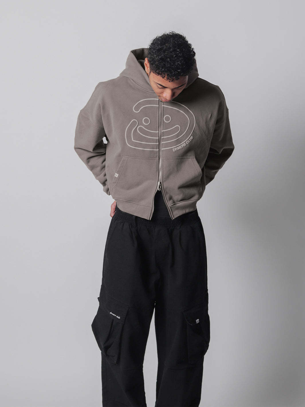 SMILEY BOXY DOUBLE ZIP - LATTE-Fineriform