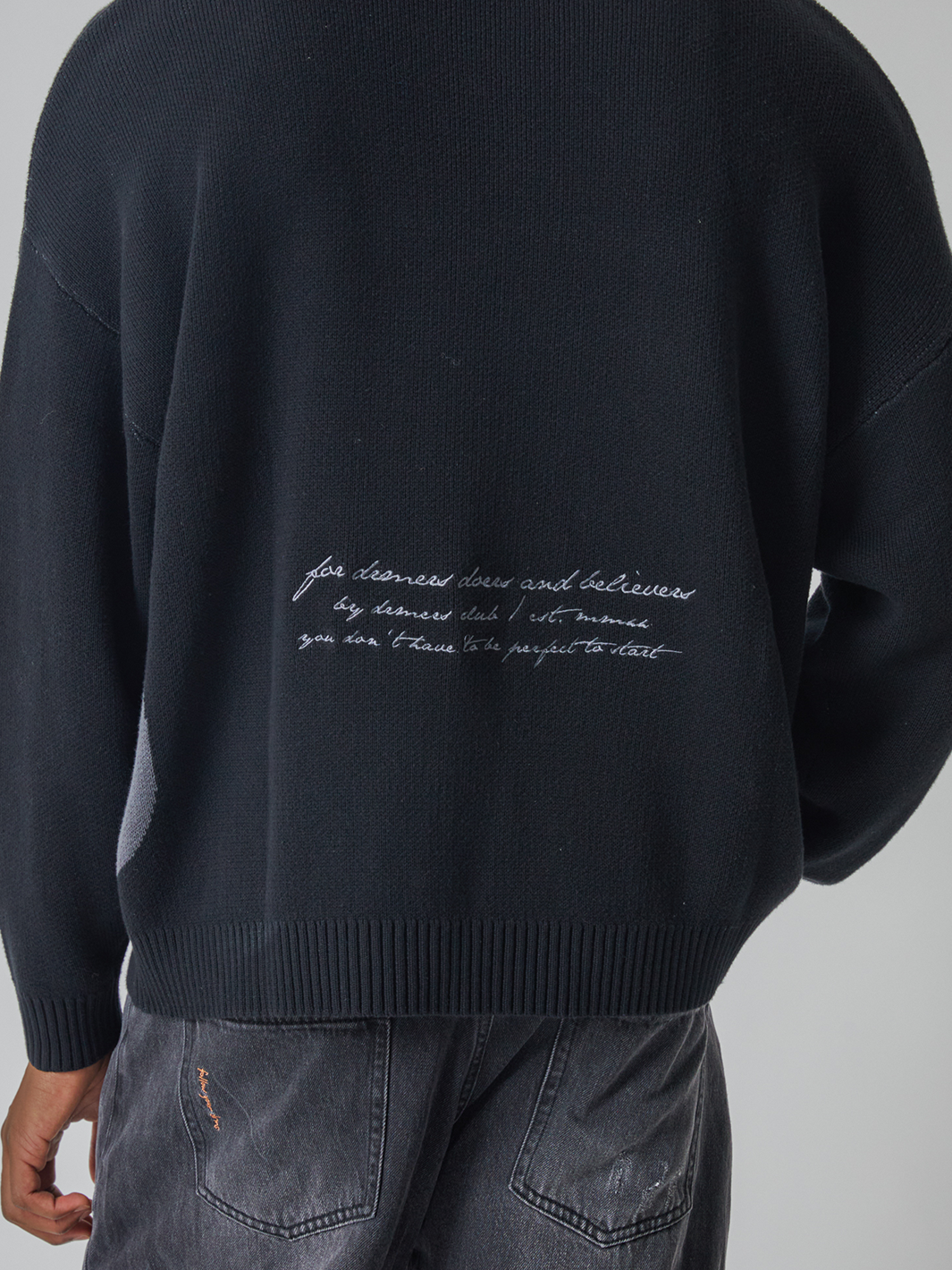 SMILEY LOGO KNIT - BLACK-Fineriform