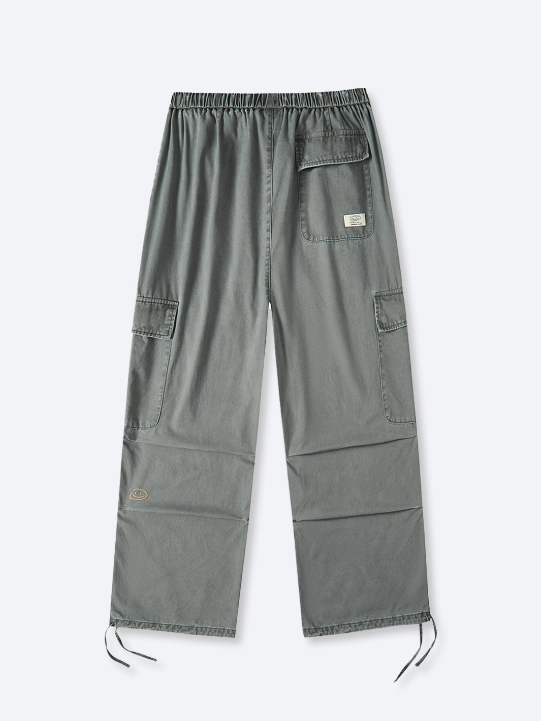 SMILEY LOGO PARACHUTE PANTS - SAGE-Fineriform