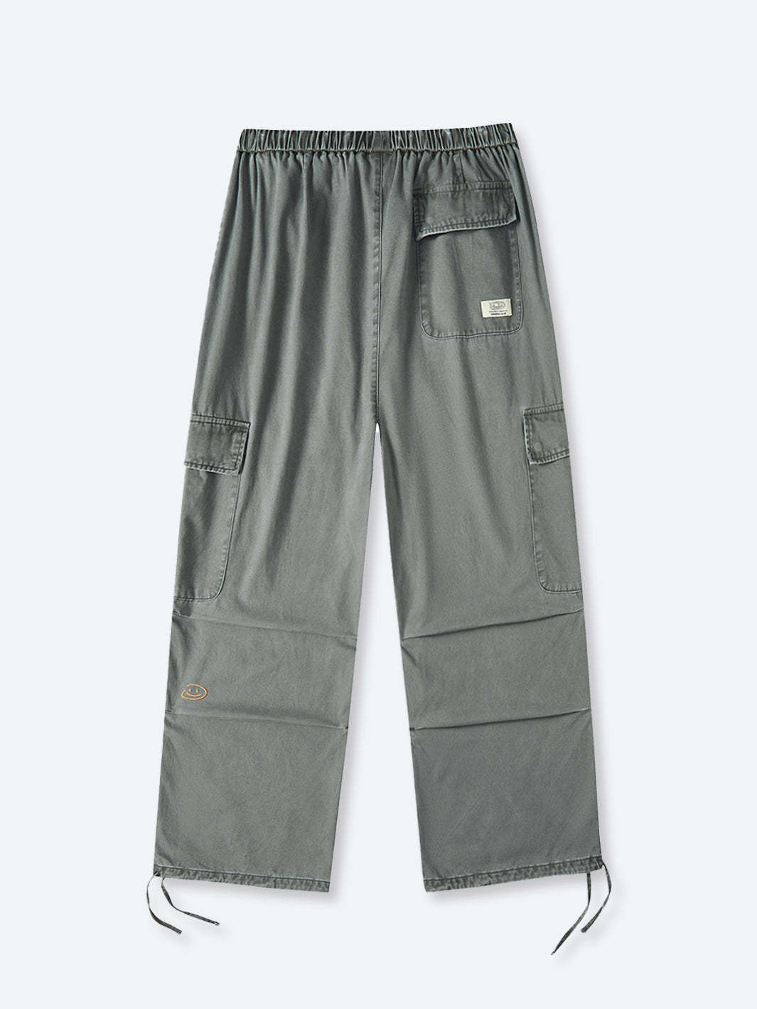 SMILEY LOGO PARACHUTE PANTS - SAGE-Fineriform