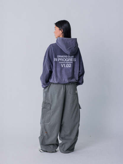 IN PROGRESS REVERSIBLE HOODIE - BLUE LAVENDER-Fineriform