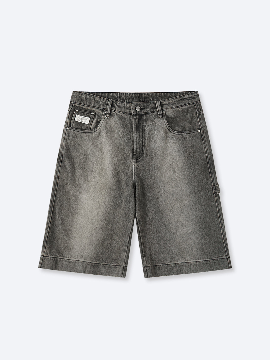 SMILEY STITCH JORTS - MUD BROWN-Fineriform