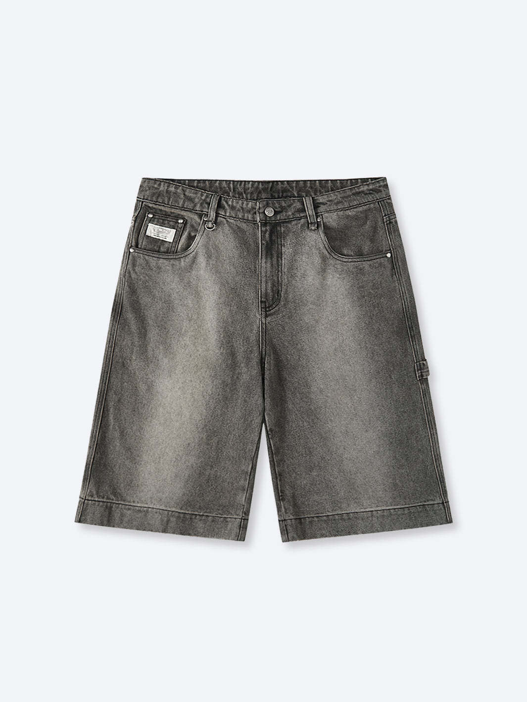 SMILEY STITCH JORTS - MUD BROWN-Fineriform