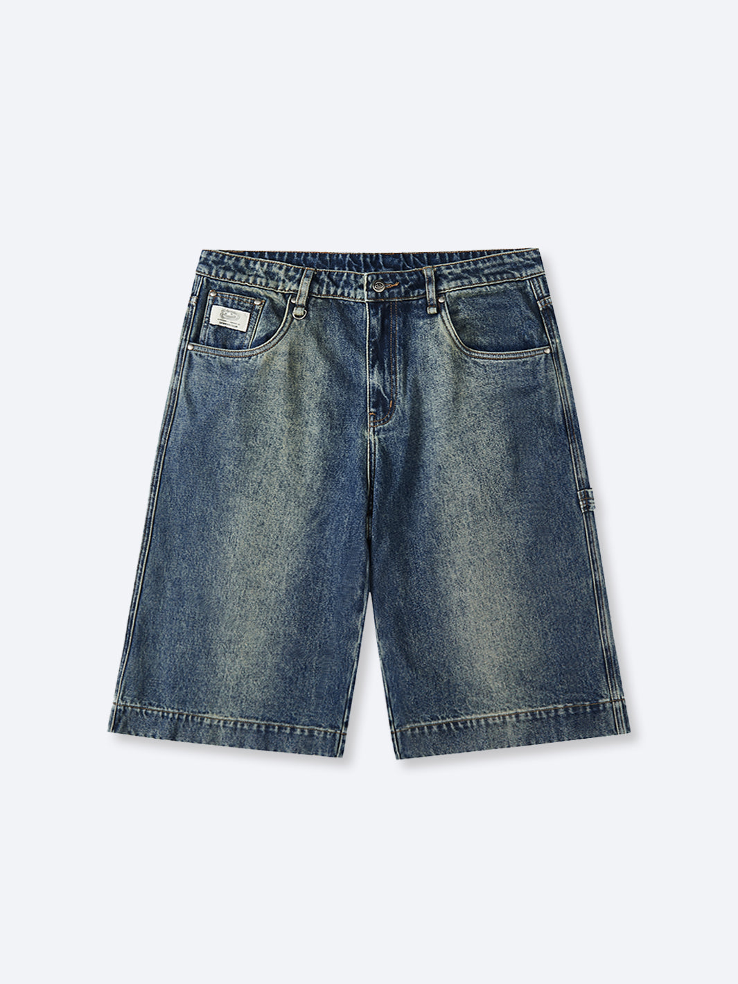 SMILEY STITCH JORTS - VINTAGE BLUE-Fineriform