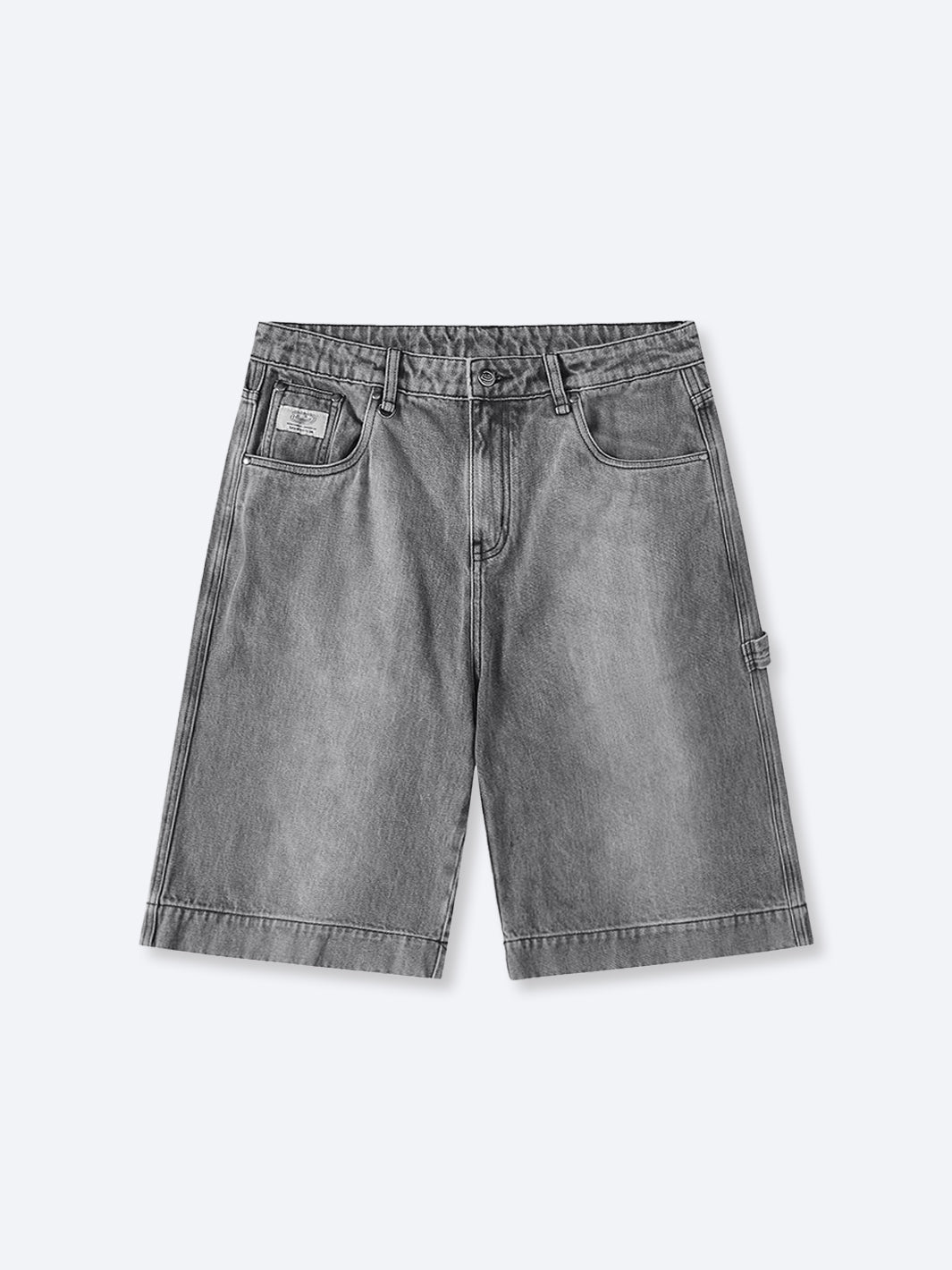 SMILEY STITCH JORTS - LIGHT GREY-Fineriform
