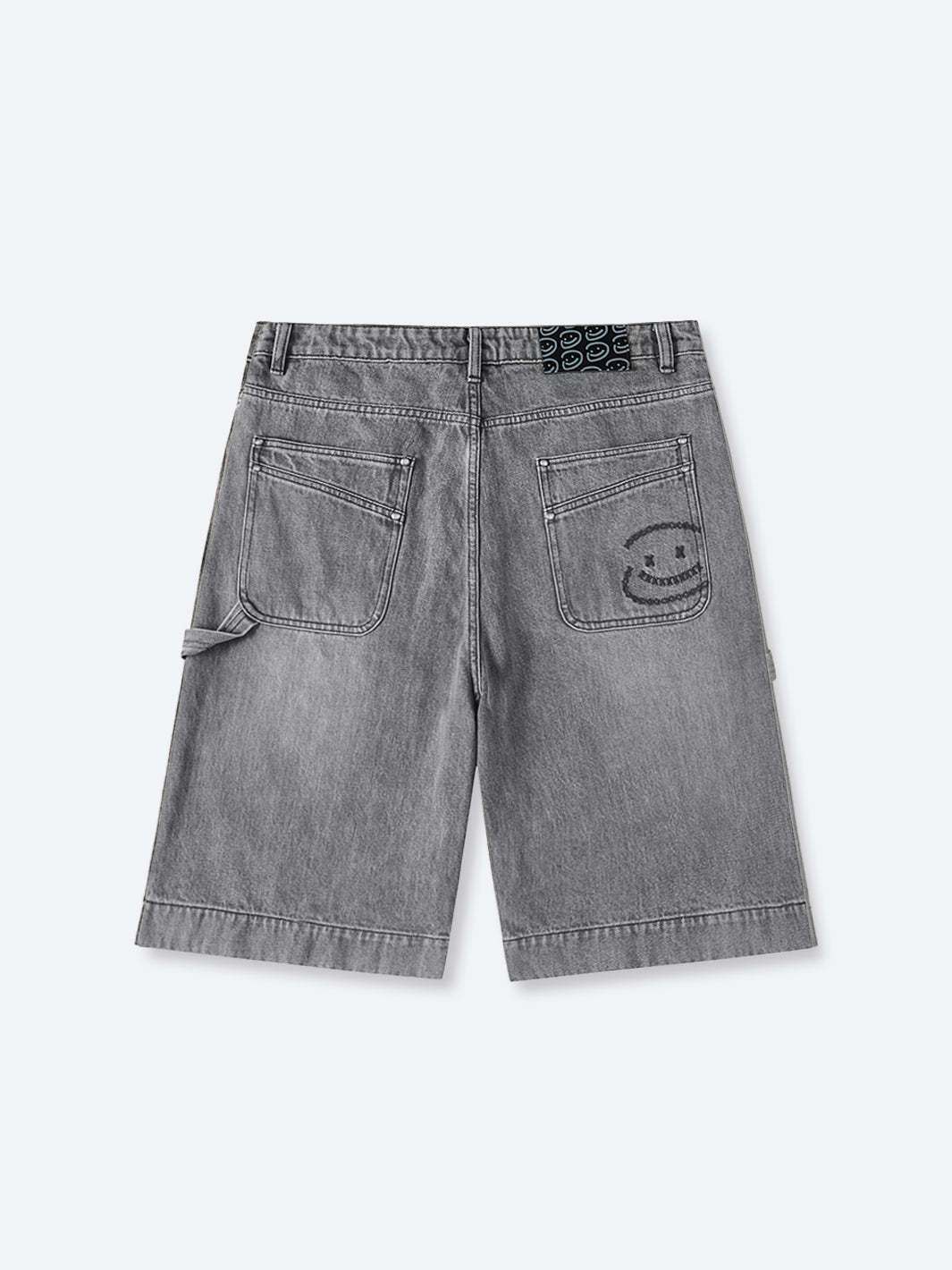SMILEY STITCH JORTS - LIGHT GREY-Fineriform