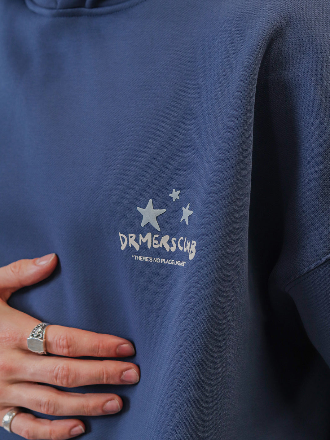 NO PLACE LIKE HERE HOODIE - NAVY BLUE-Fineriform