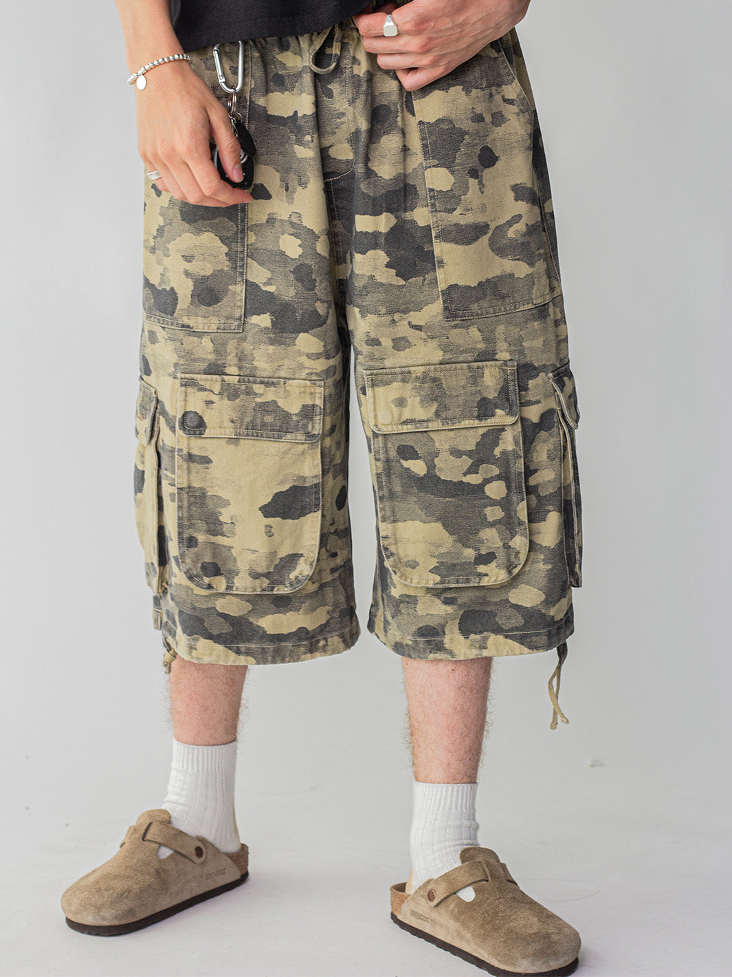 CAMO CARGO SHORTS - DESERT-Fineriform