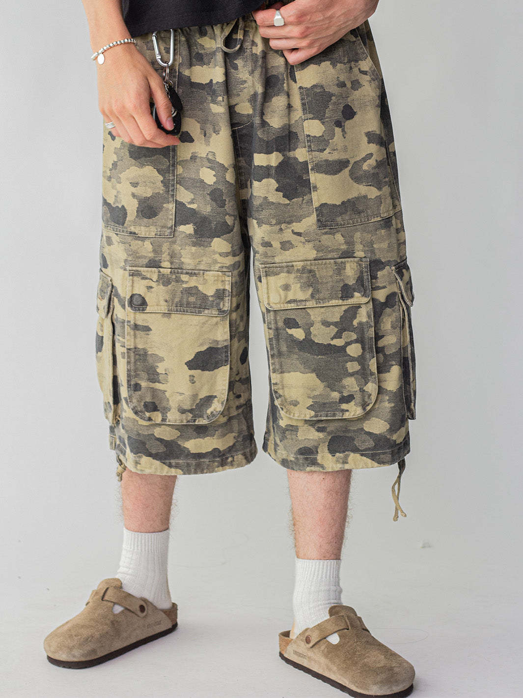 CAMO CARGO SHORTS - DESERT-Fineriform