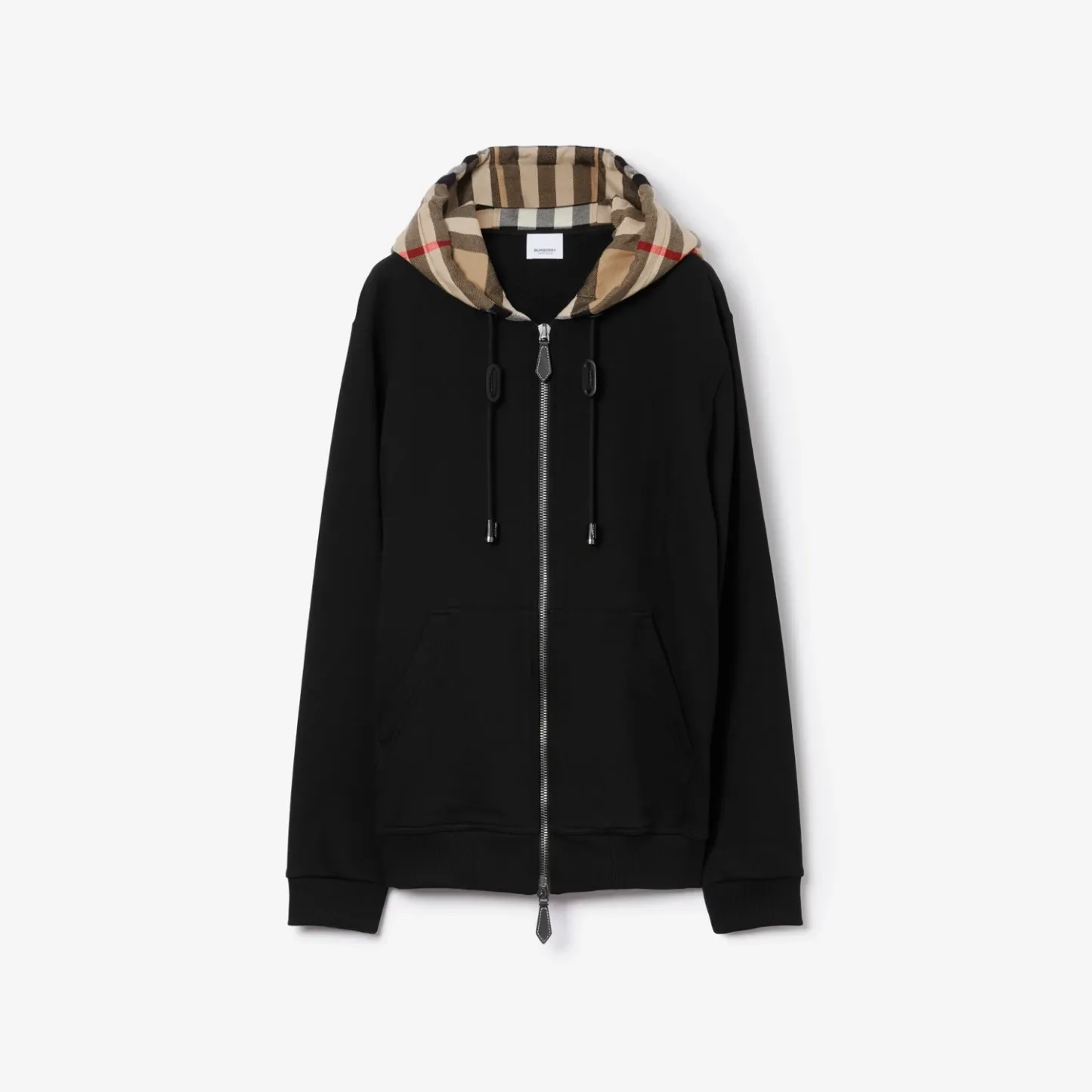 Check Hood Cotton Zip Hoodie