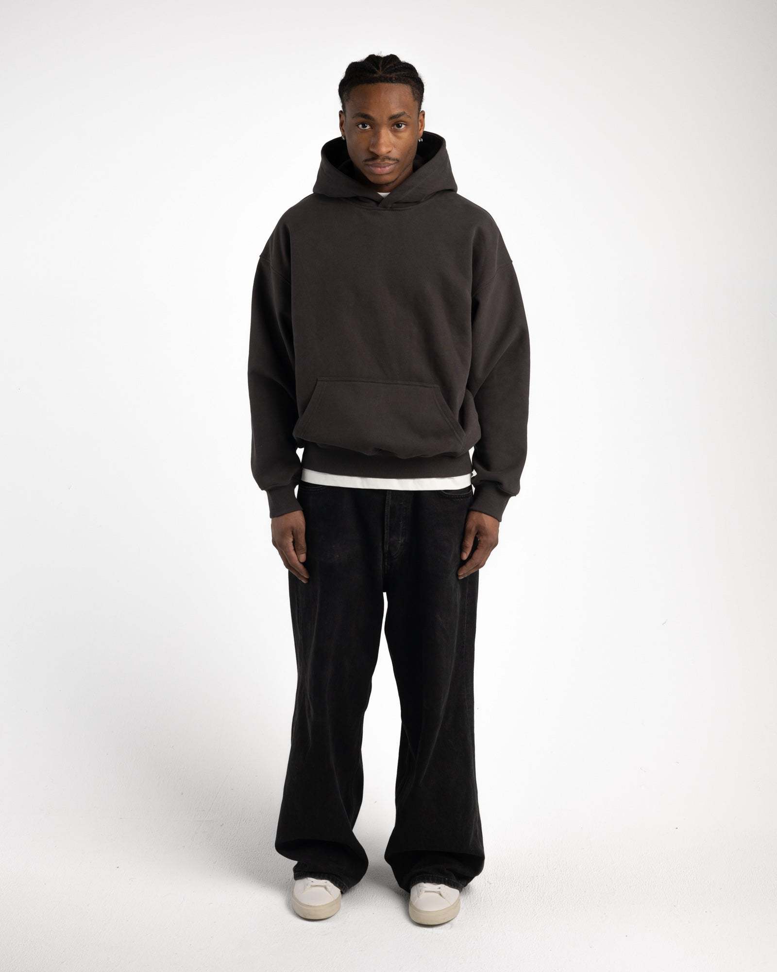 MATTE BROWN HOODIE-Fineriform