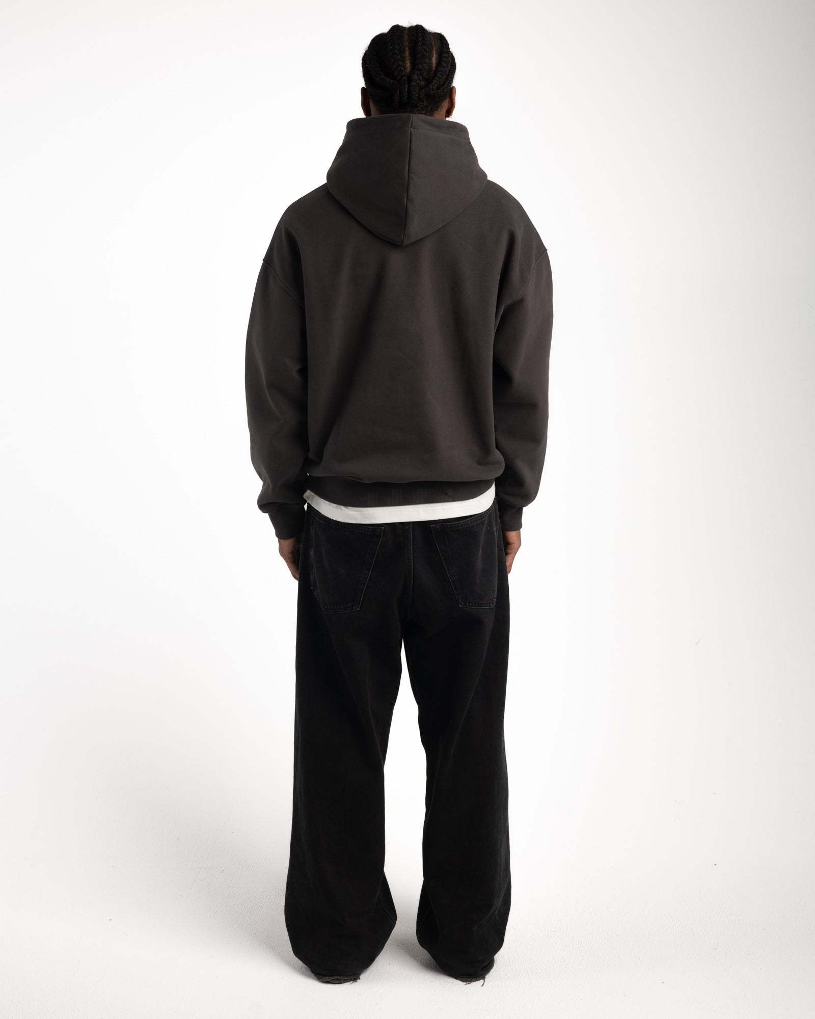 MATTE BROWN HOODIE-Fineriform