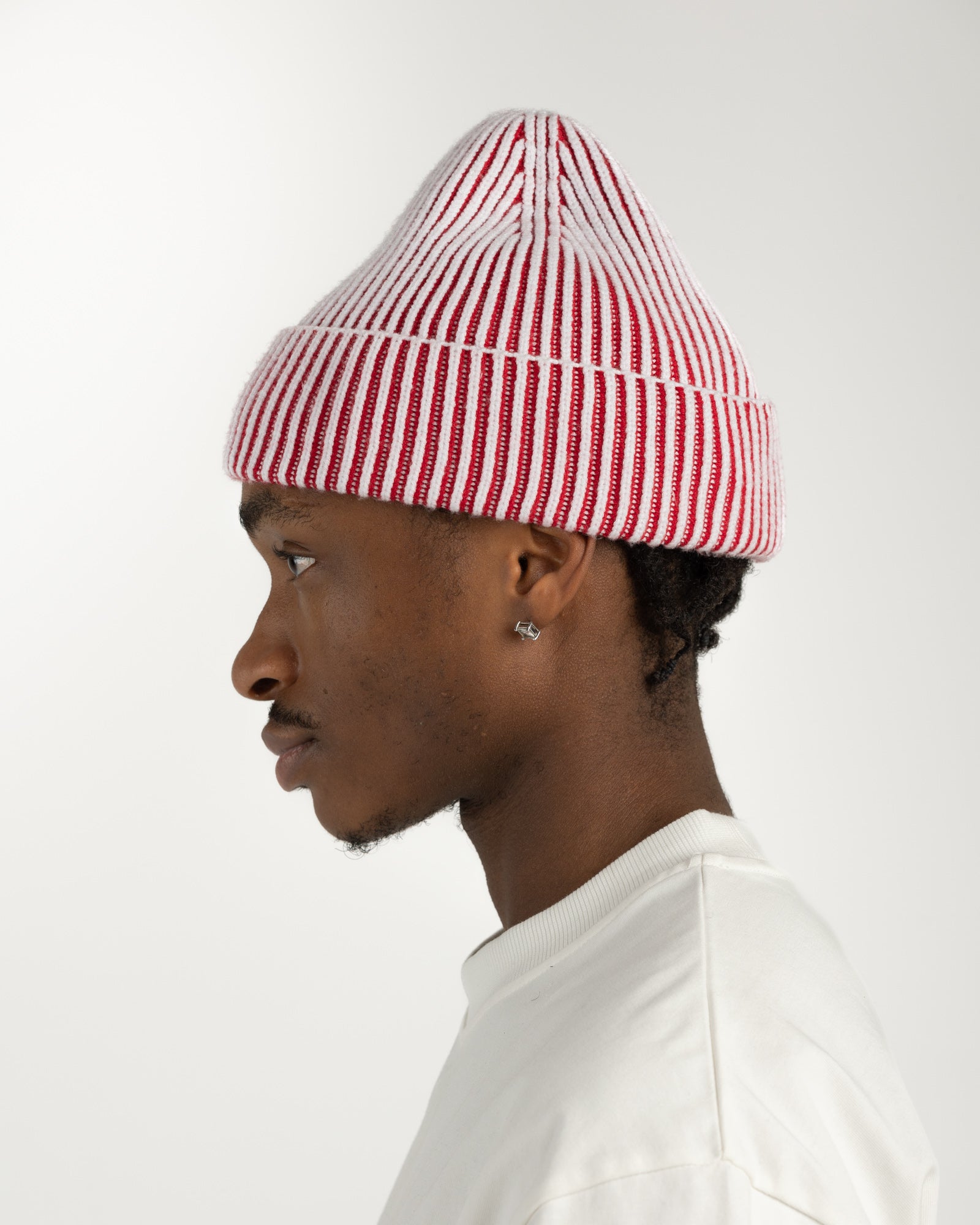 TWO-TONE BEANIE RED-Fineriform