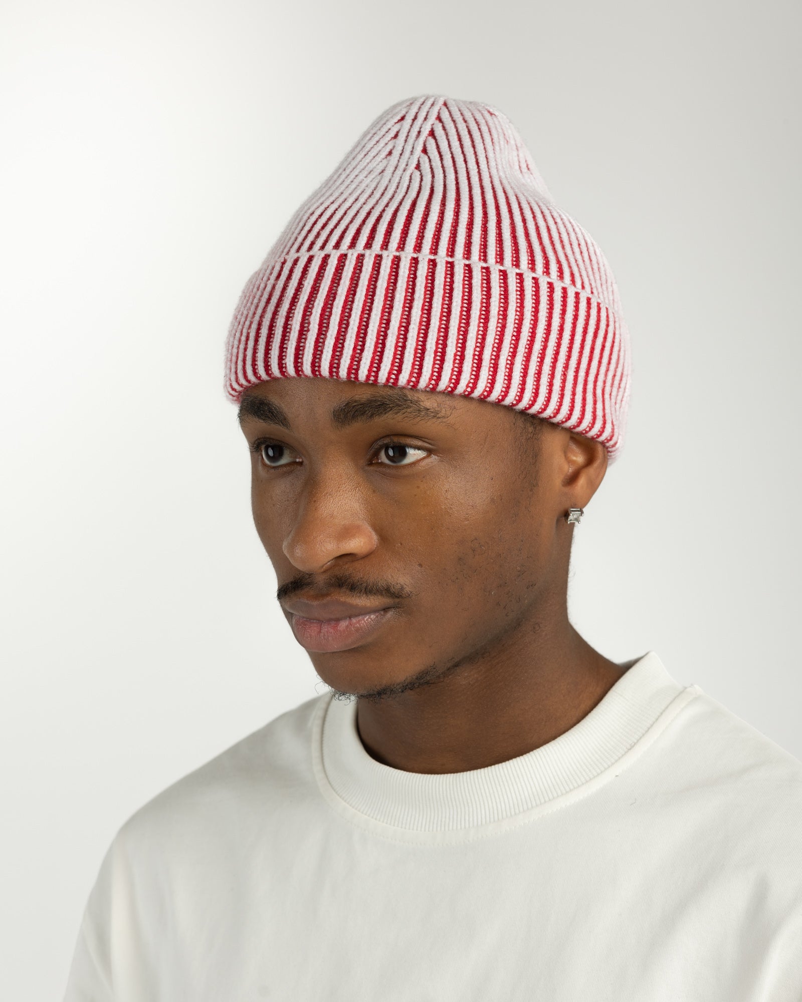 TWO-TONE BEANIE RED-Fineriform