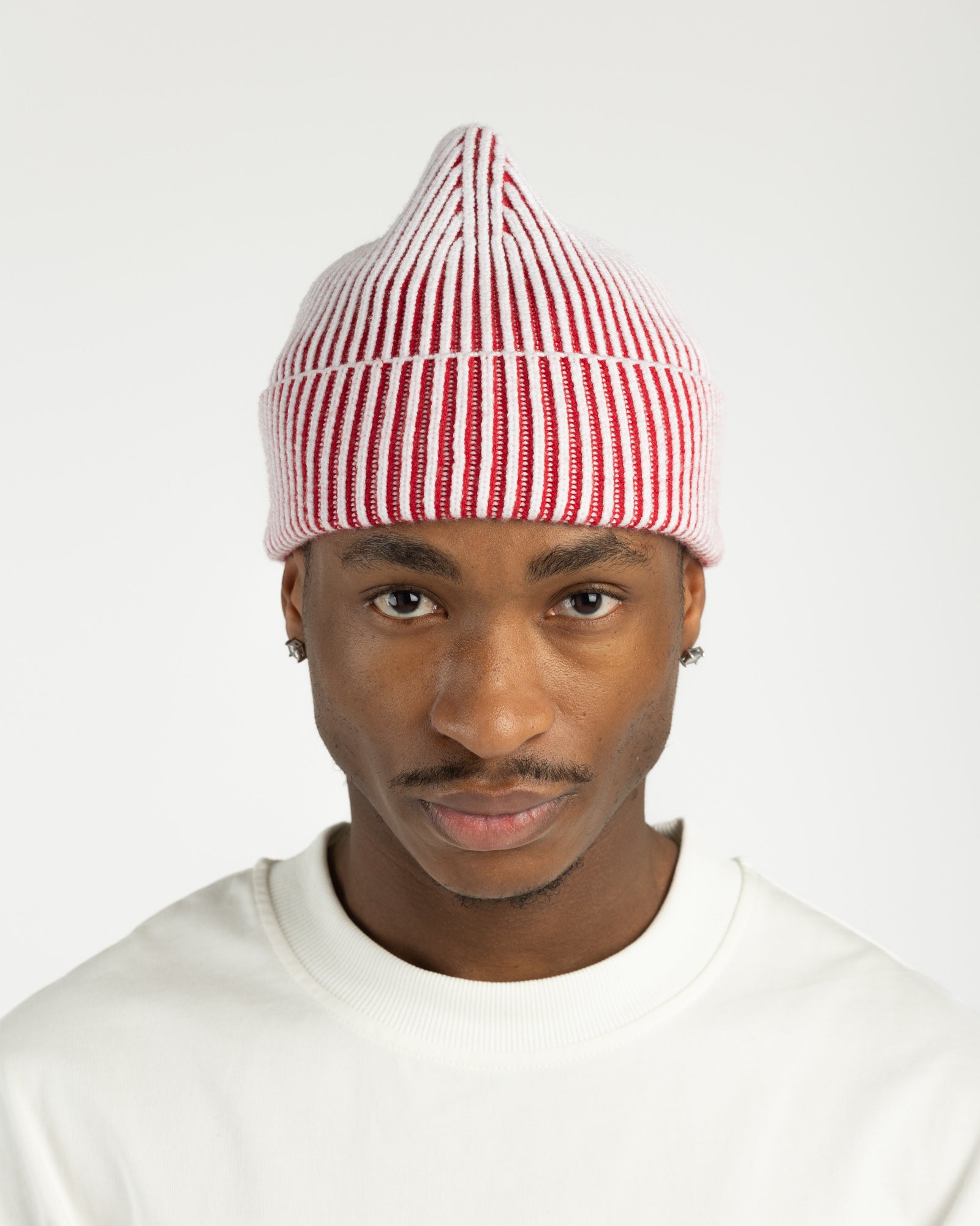 TWO-TONE BEANIE RED-Fineriform