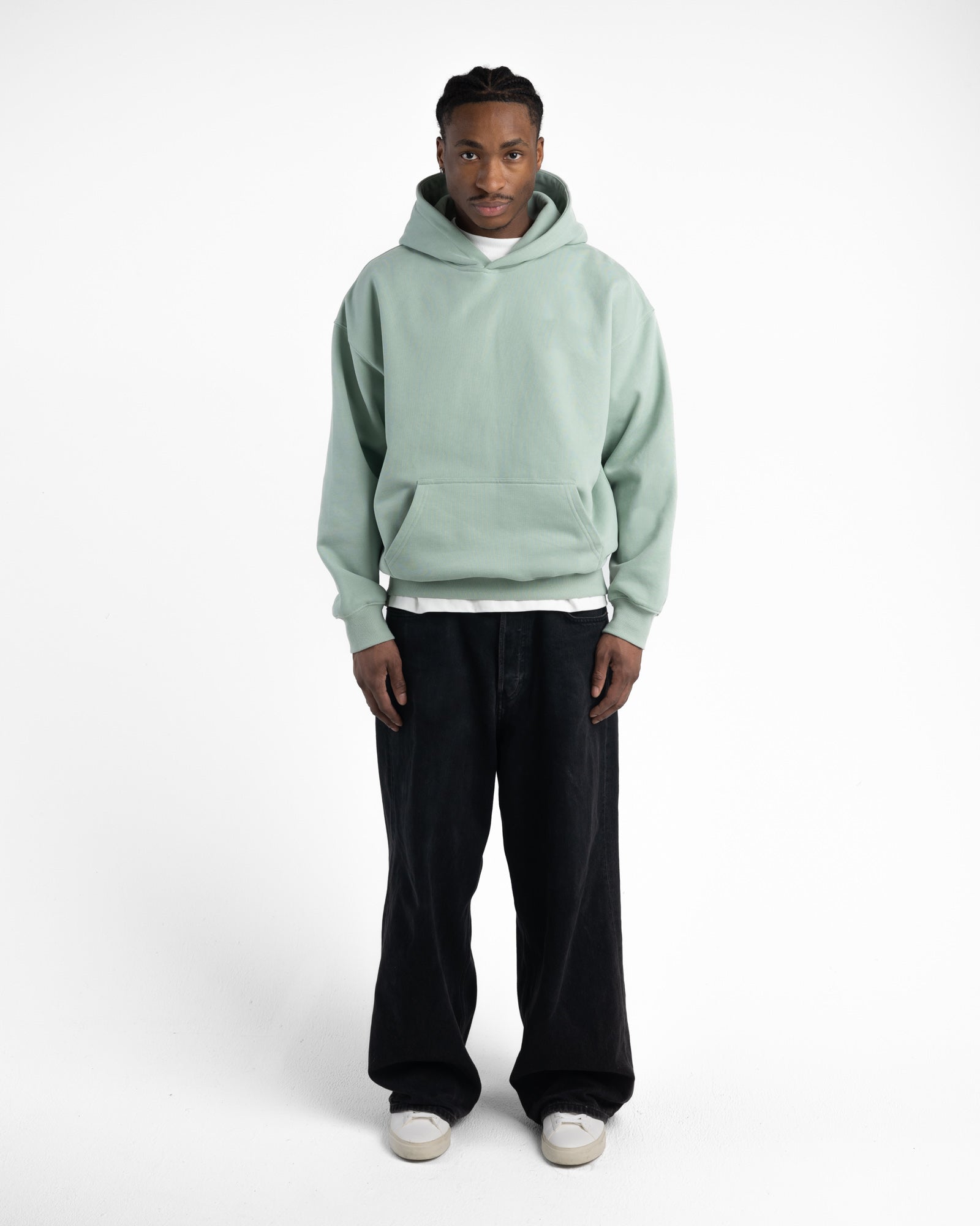 MATTE LIGHTGREEN HOODIE-Fineriform
