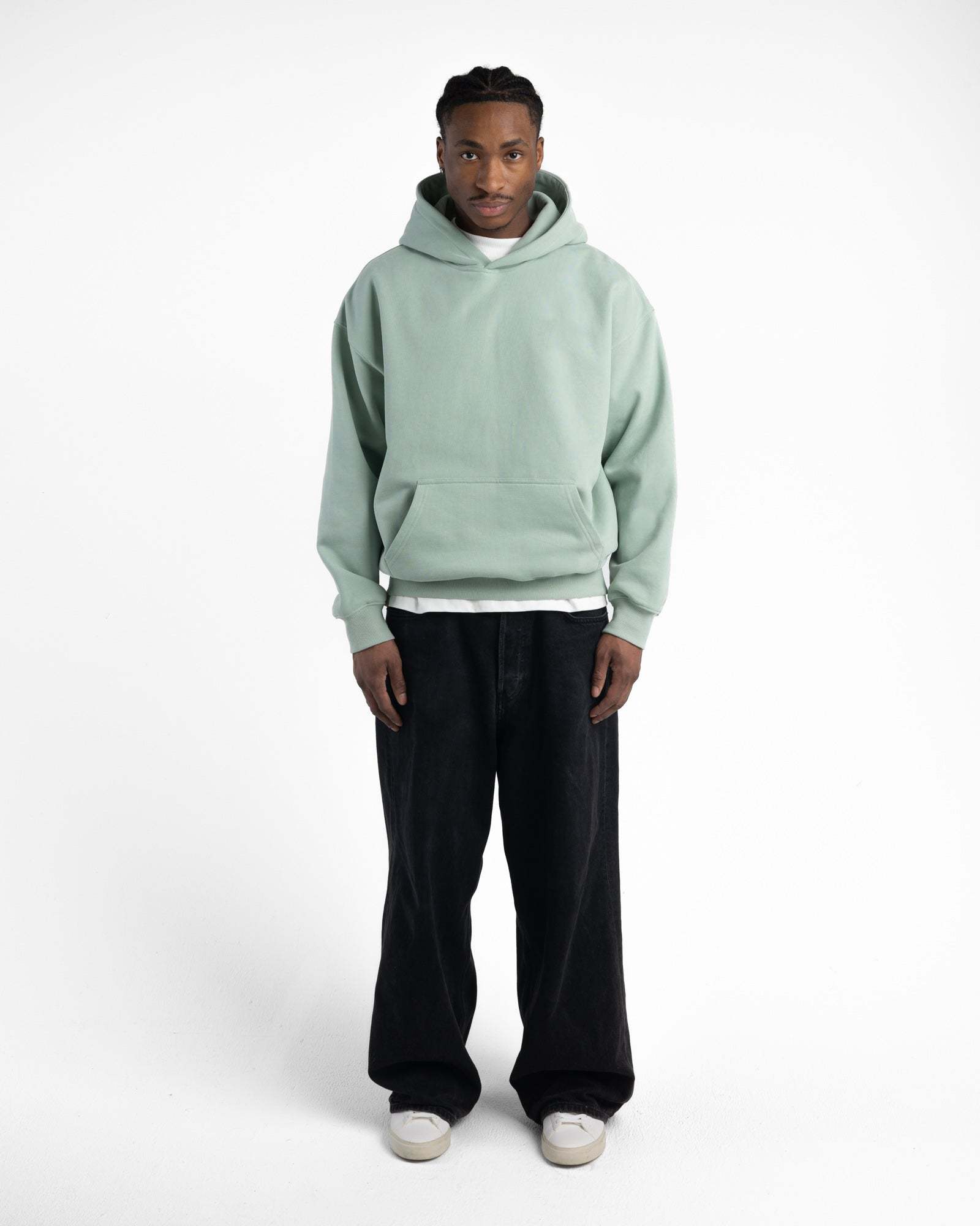 MATTE LIGHTGREEN HOODIE-Fineriform