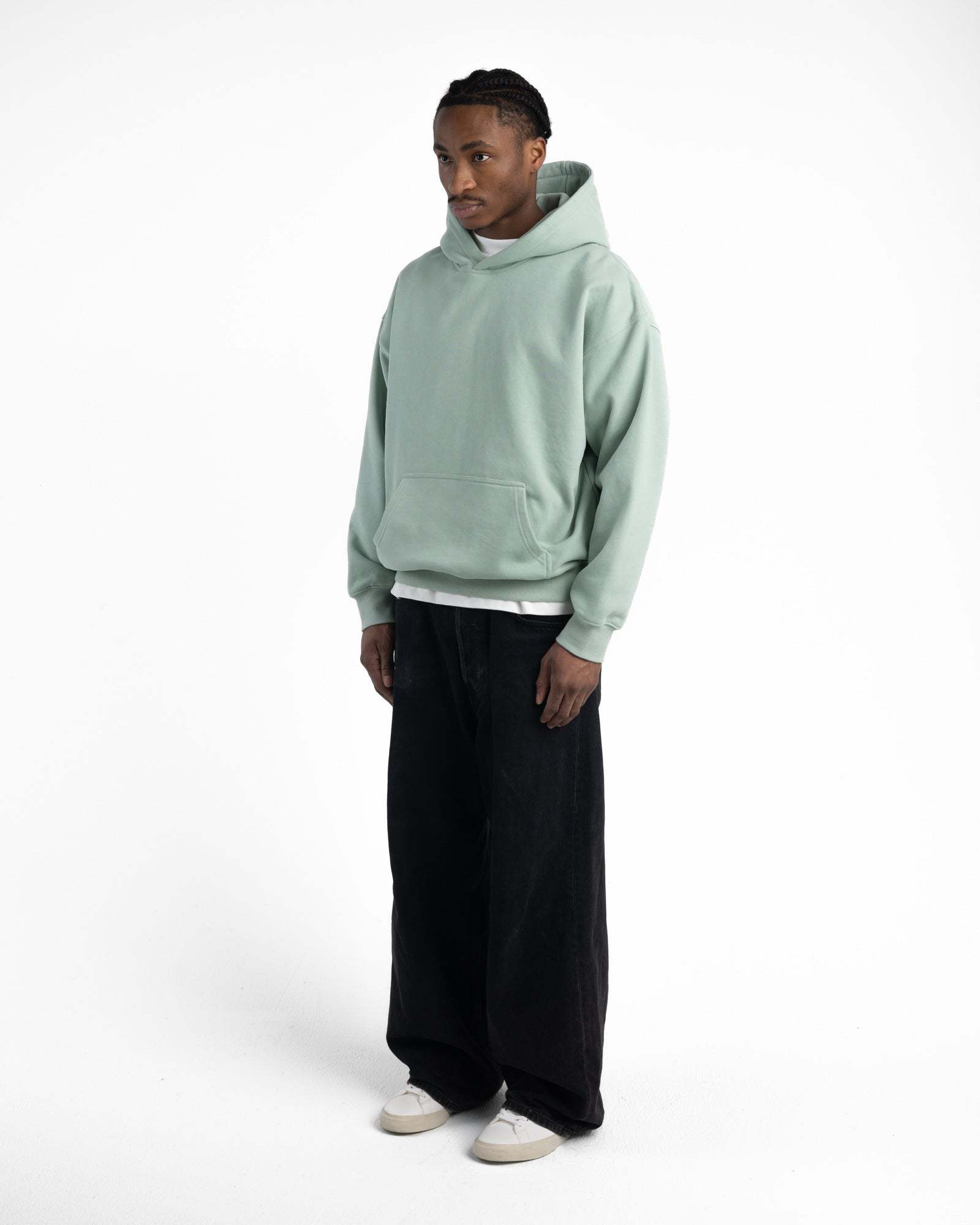 MATTE LIGHTGREEN HOODIE-Fineriform