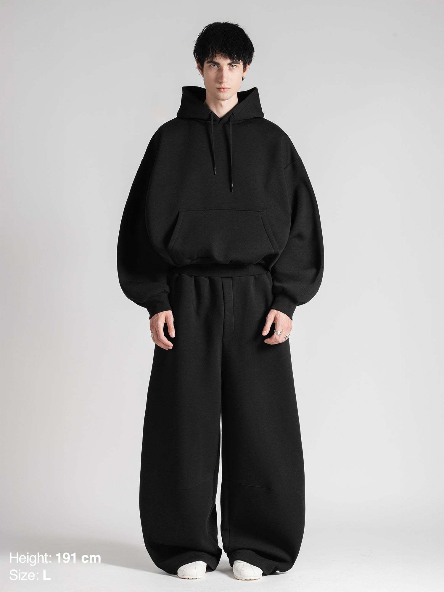 BUBBLE HOODIE - BLACK-Fineriform