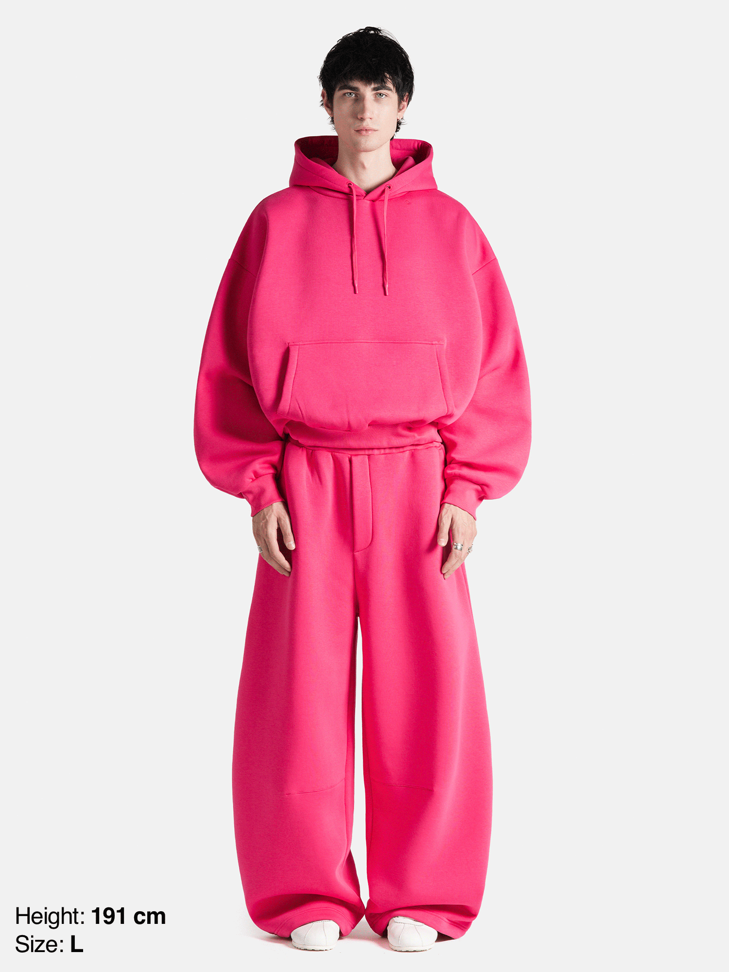 BUBBLE SWEATPANTS - HOT PINK-Fineriform