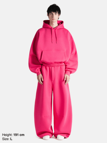 BUBBLE SWEATPANTS - HOT PINK-Fineriform