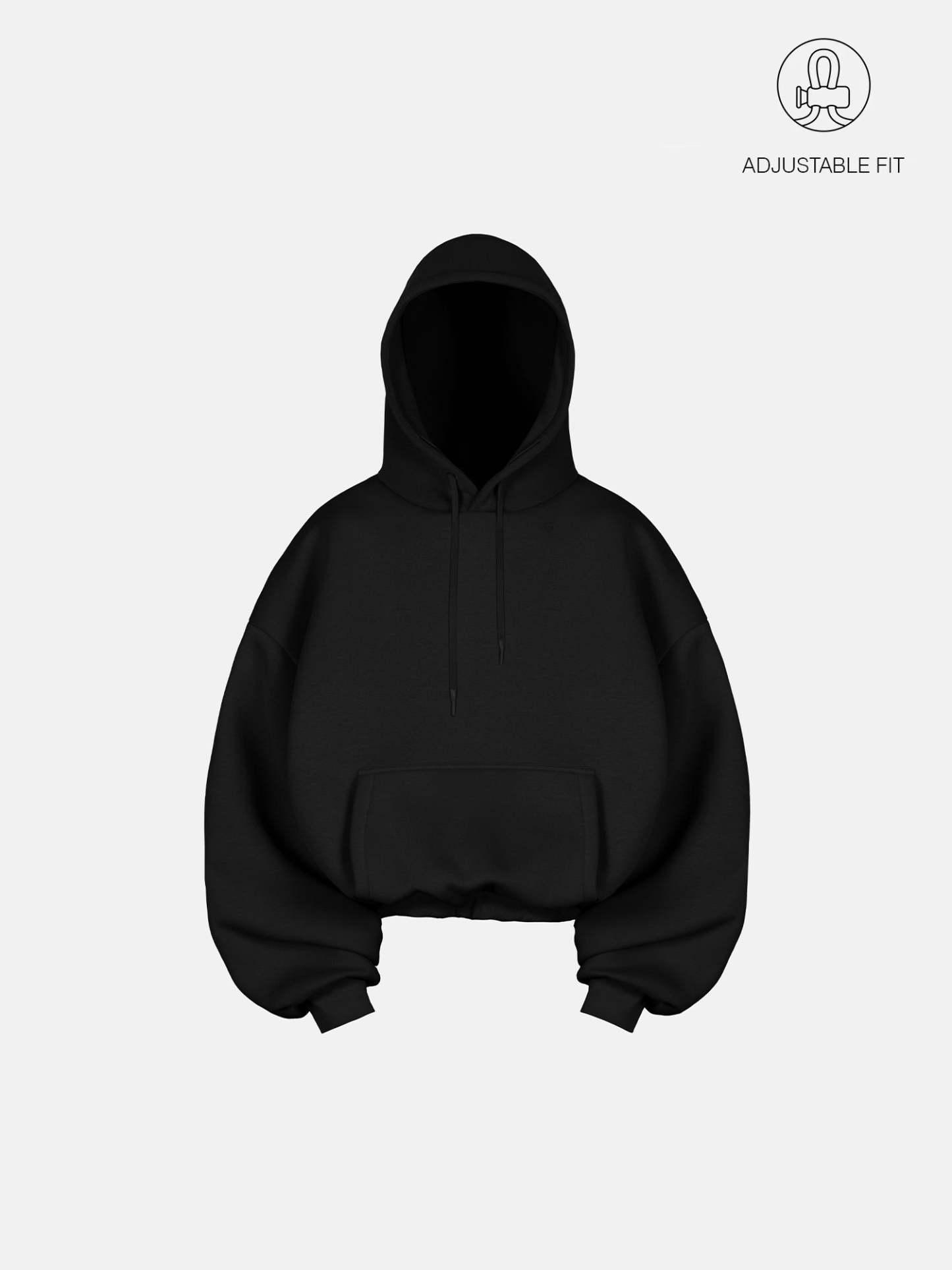 BUBBLE HOODIE - BLACK-Fineriform