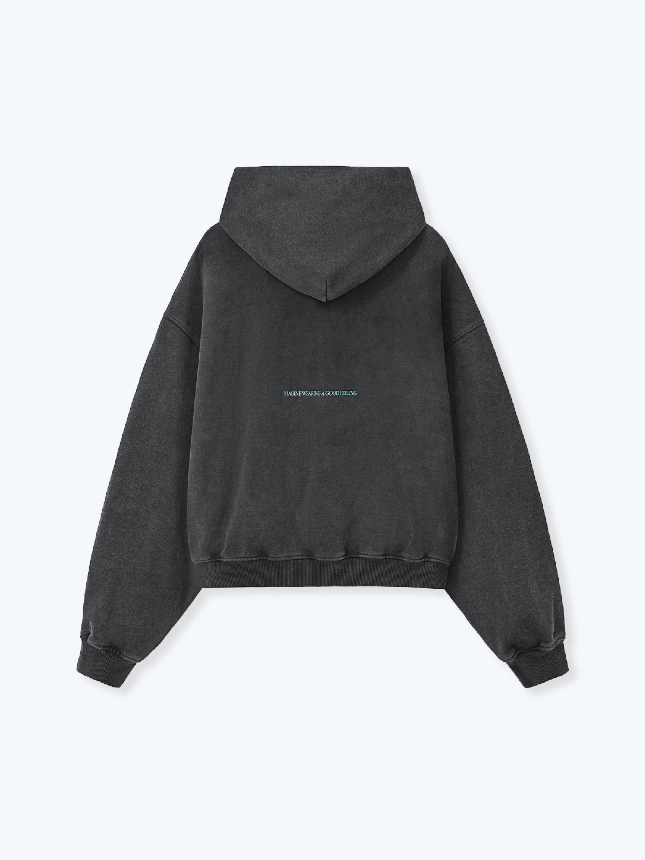 CANDY HEARTS HOODIE - VINTAGE BLACK-Fineriform