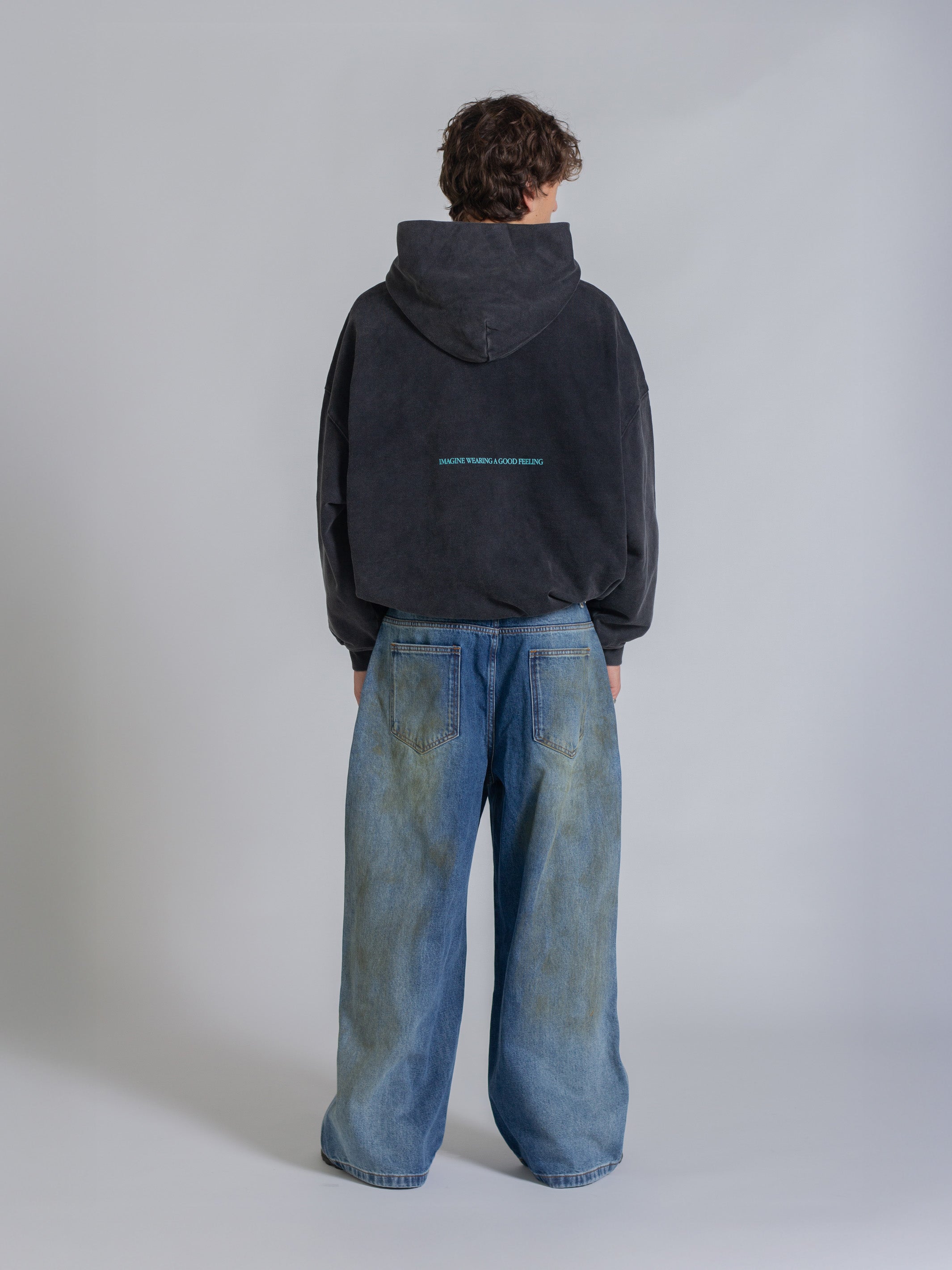 CANDY HEARTS HOODIE - VINTAGE BLACK-Fineriform