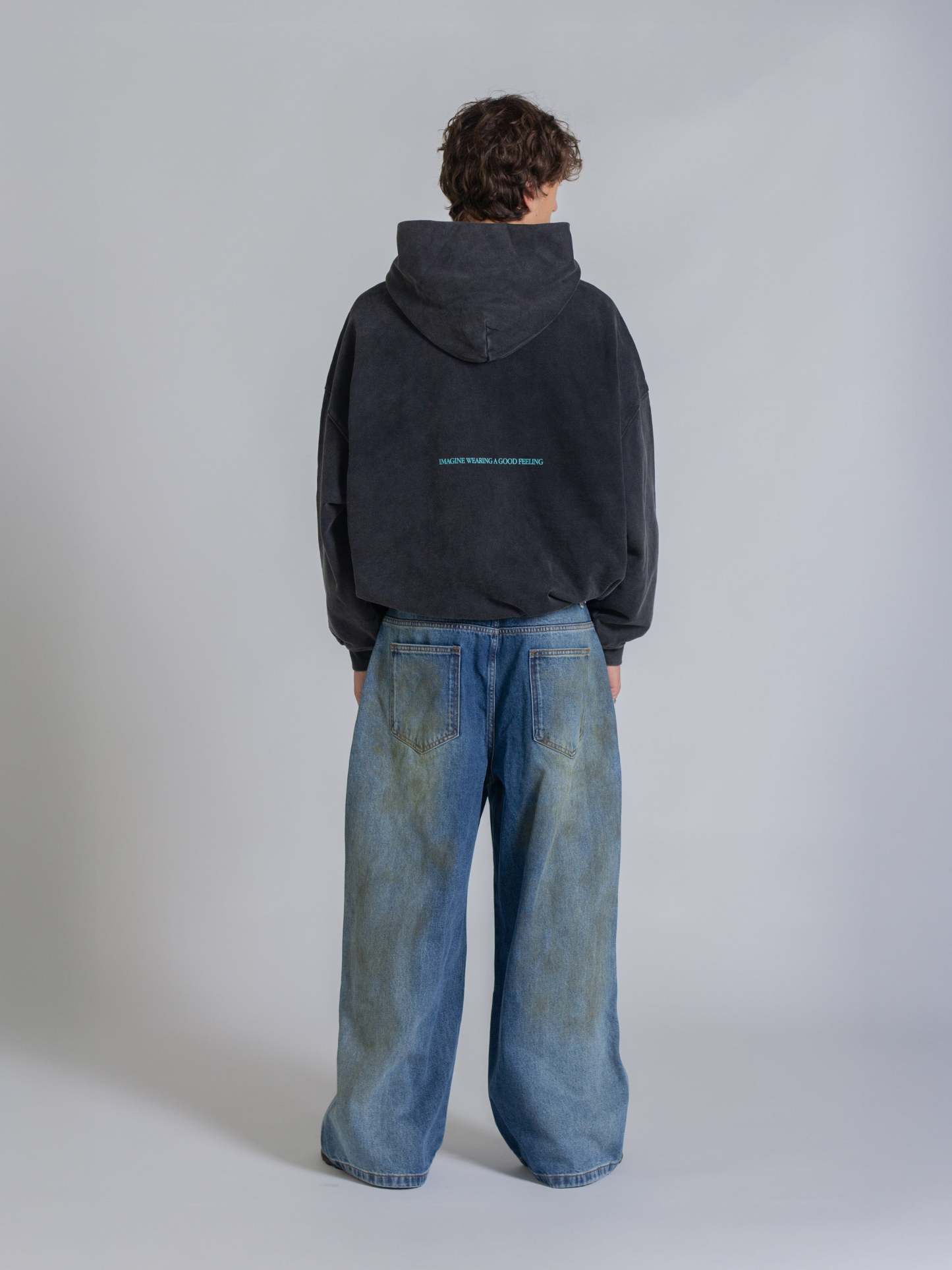 CANDY HEARTS HOODIE - VINTAGE BLACK-Fineriform