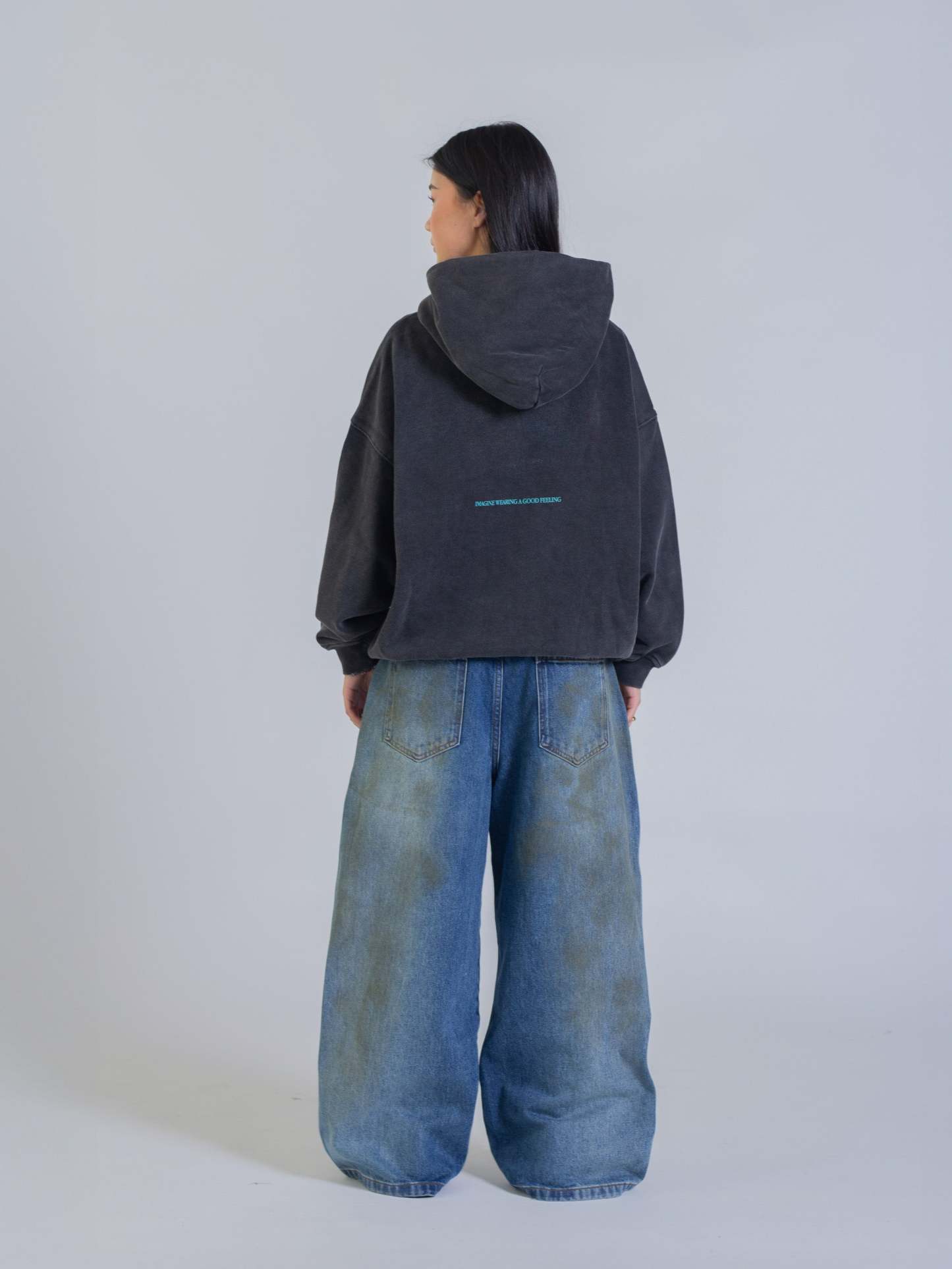 CANDY HEARTS HOODIE - VINTAGE BLACK-Fineriform