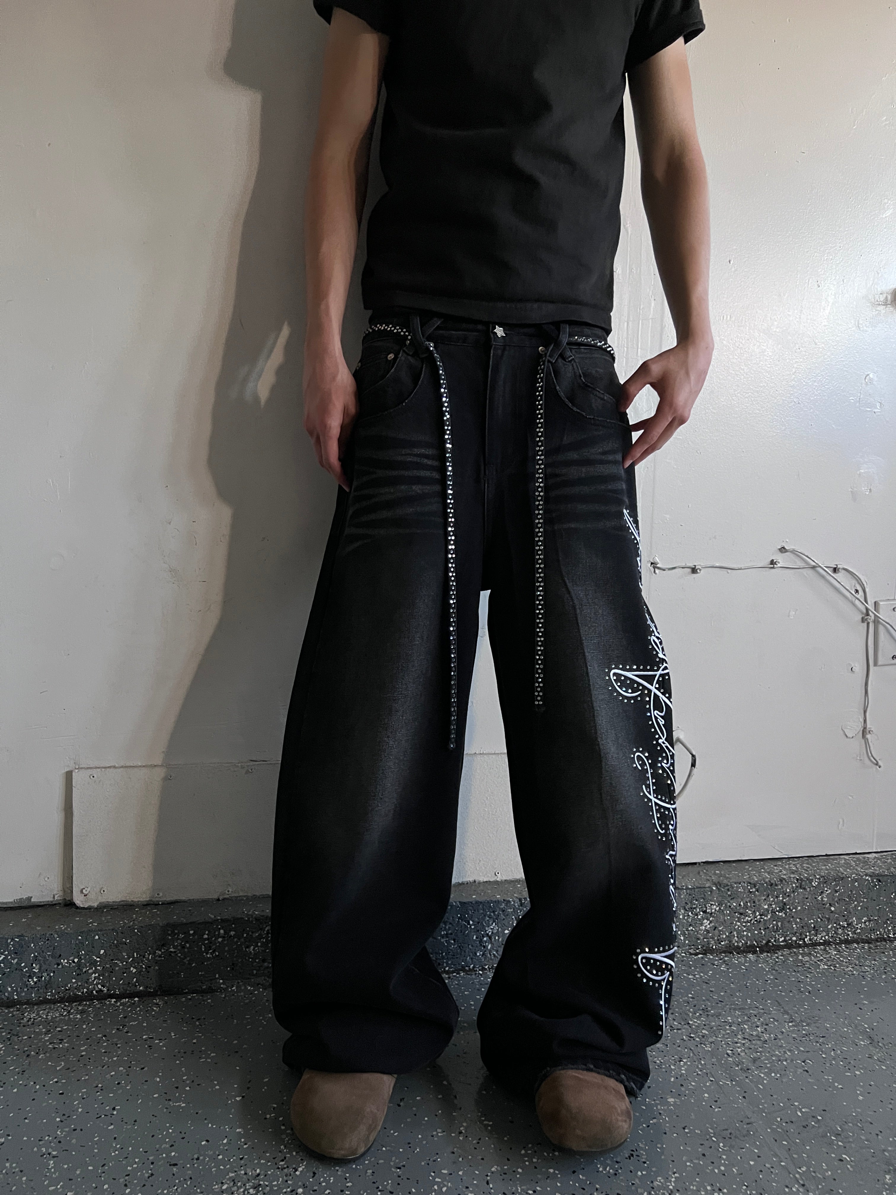 DOUBLE DENIM JEANS-Fineriform