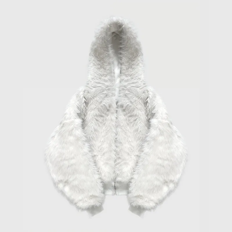 YETI FUR REVERSIBEL ZIP HOODIE-Fineriform