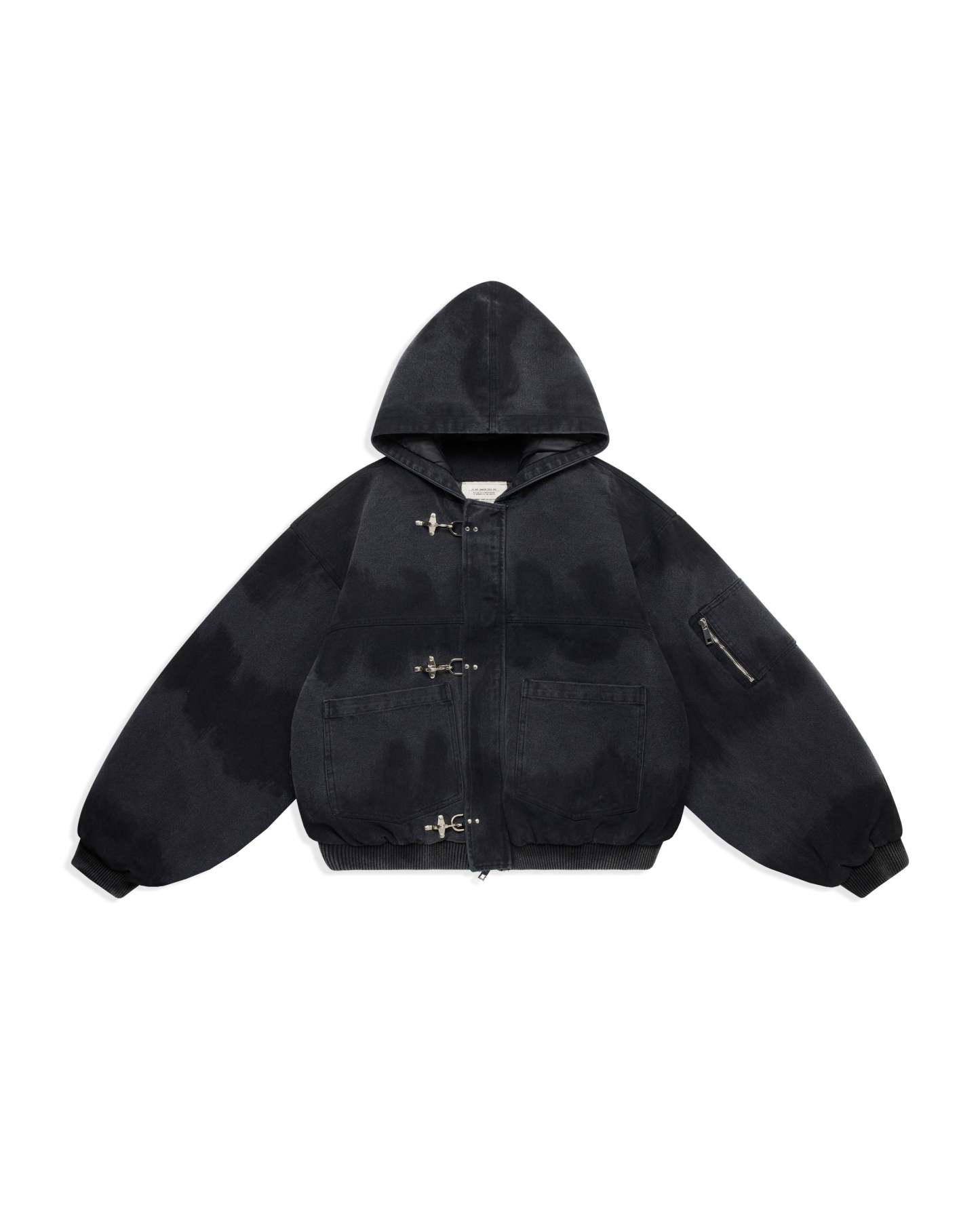CANVAS CLASP WORKWEAR BOMBER JACKET-Fineriform