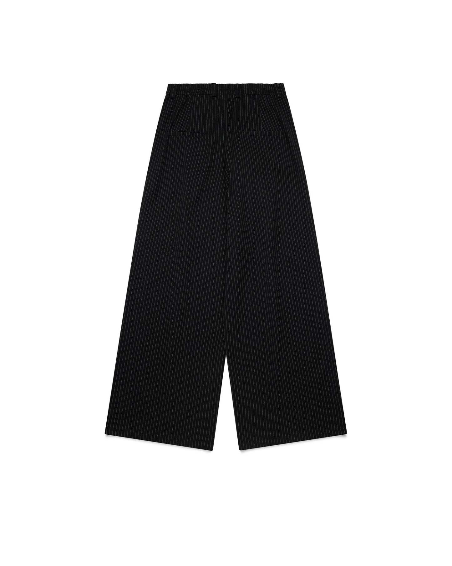 PLEATED WIDE LEG PINSTRIPE PANTS-Fineriform