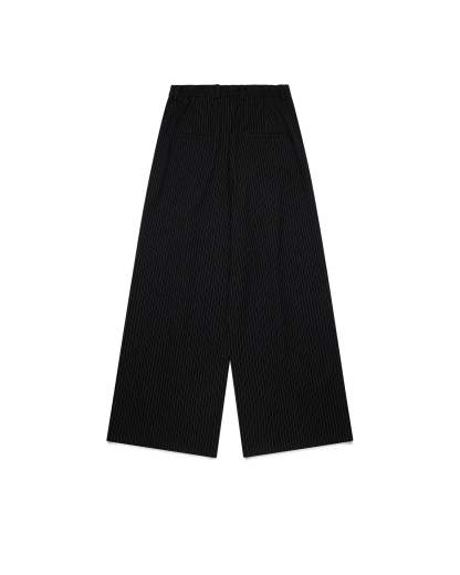 PLEATED WIDE LEG PINSTRIPE PANTS-Fineriform